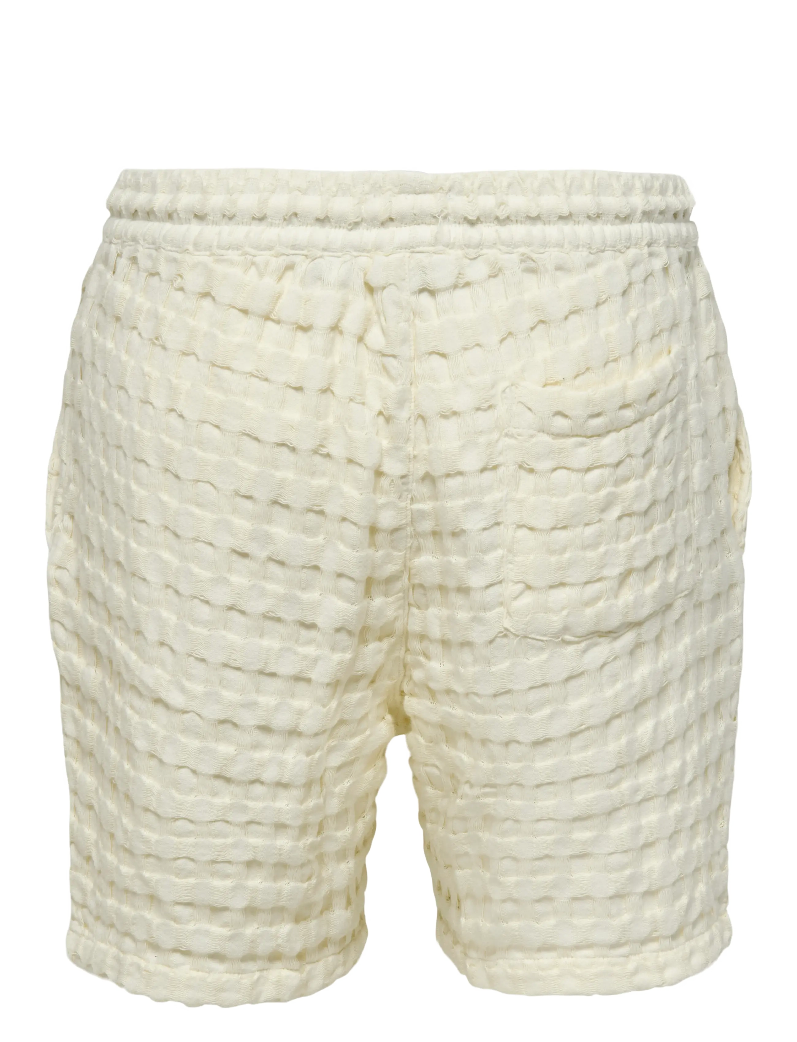 ONLY & SONS - ONSTEL BRADDOCK WAFFLE SHORTS - najniższe ceny - egret - 1