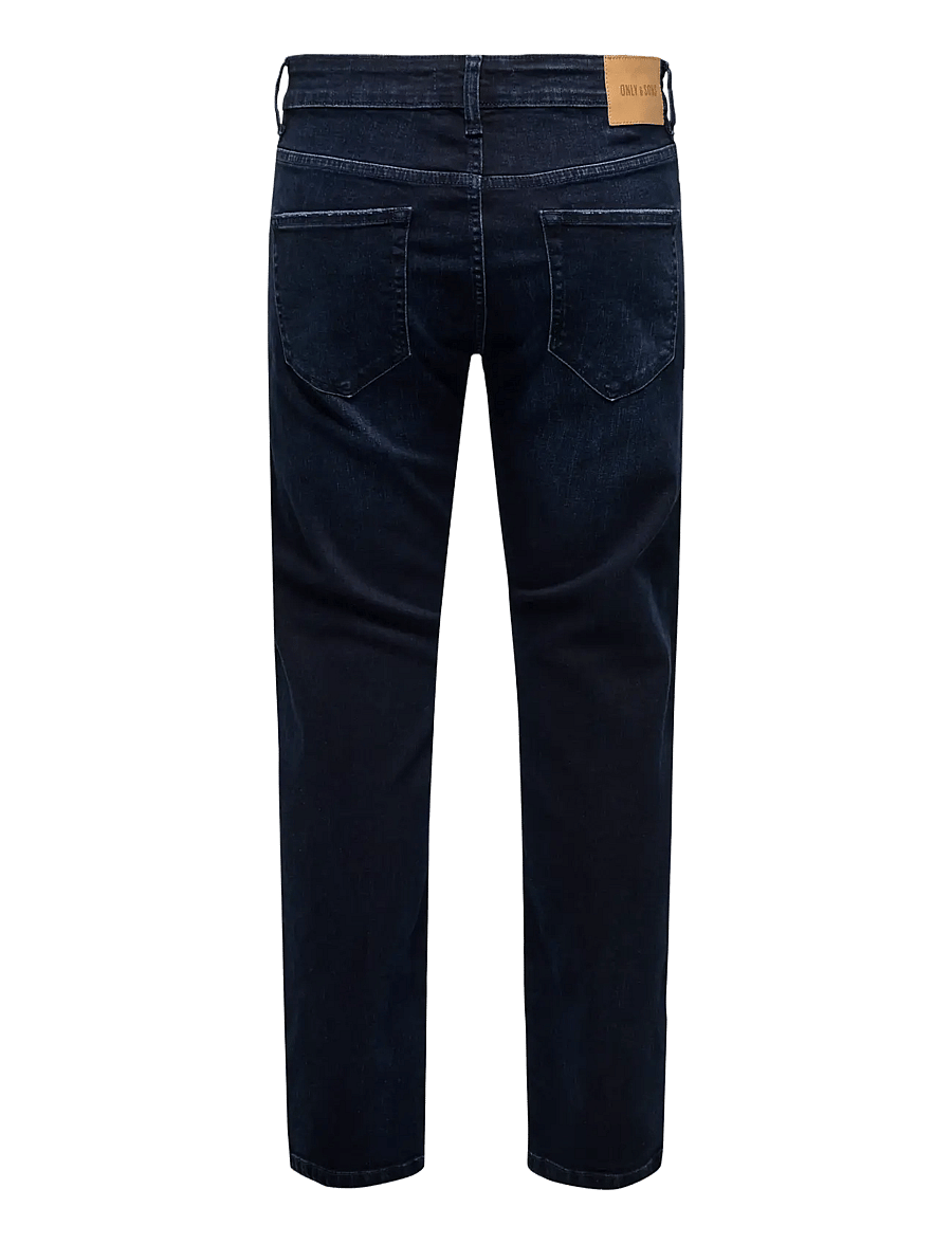 ONLY & SONS - ONSWEFT REG. BLUE BLK 2652 MAT DNM NOOS - tavalised teksad - blue black denim - 2