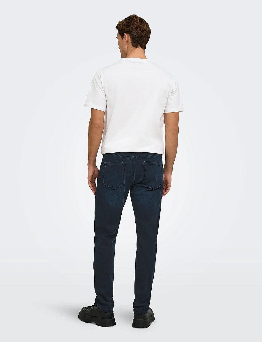 ONLY & SONS - ONSWEFT REG. BLUE BLK 2652 MAT DNM NOOS - normale jeans - blue black denim - 3