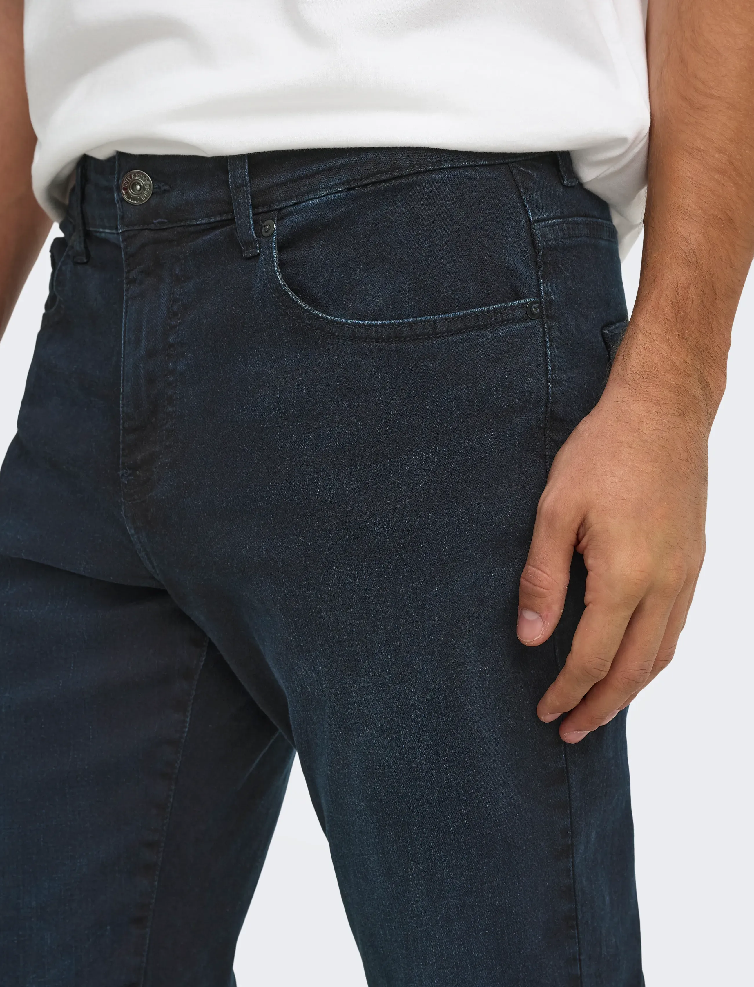 ONLY & SONS - ONSWEFT REG. BLUE BLK 2652 MAT DNM NOOS - normale jeans - blue black denim - 5