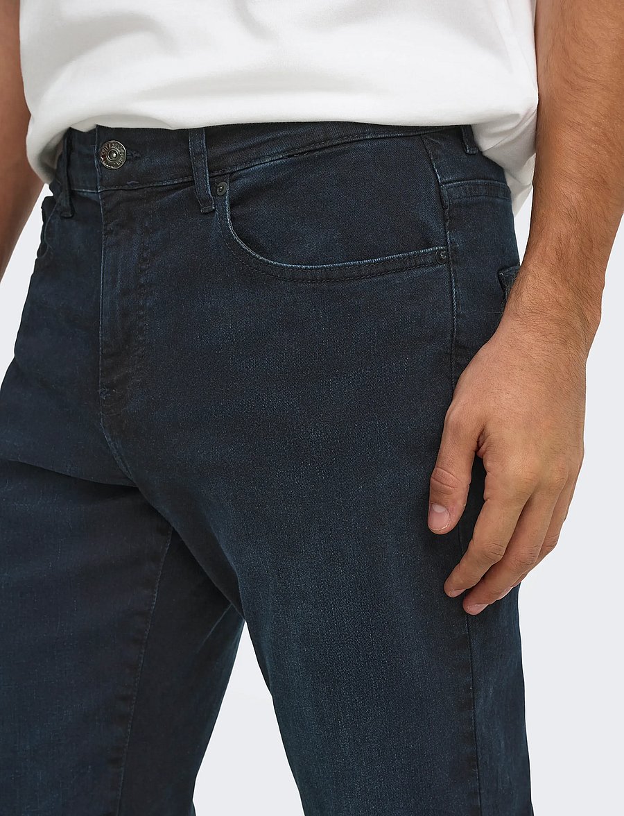 ONLY & SONS - ONSWEFT REG. BLUE BLK 2652 MAT DNM NOOS - normale jeans - blue black denim - 5