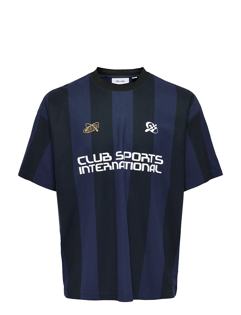 ONLY & SONS - ONSDECLAN LOOSE SS TEE - marškinėliai trumpomis rankovėmis - naval academy - 0