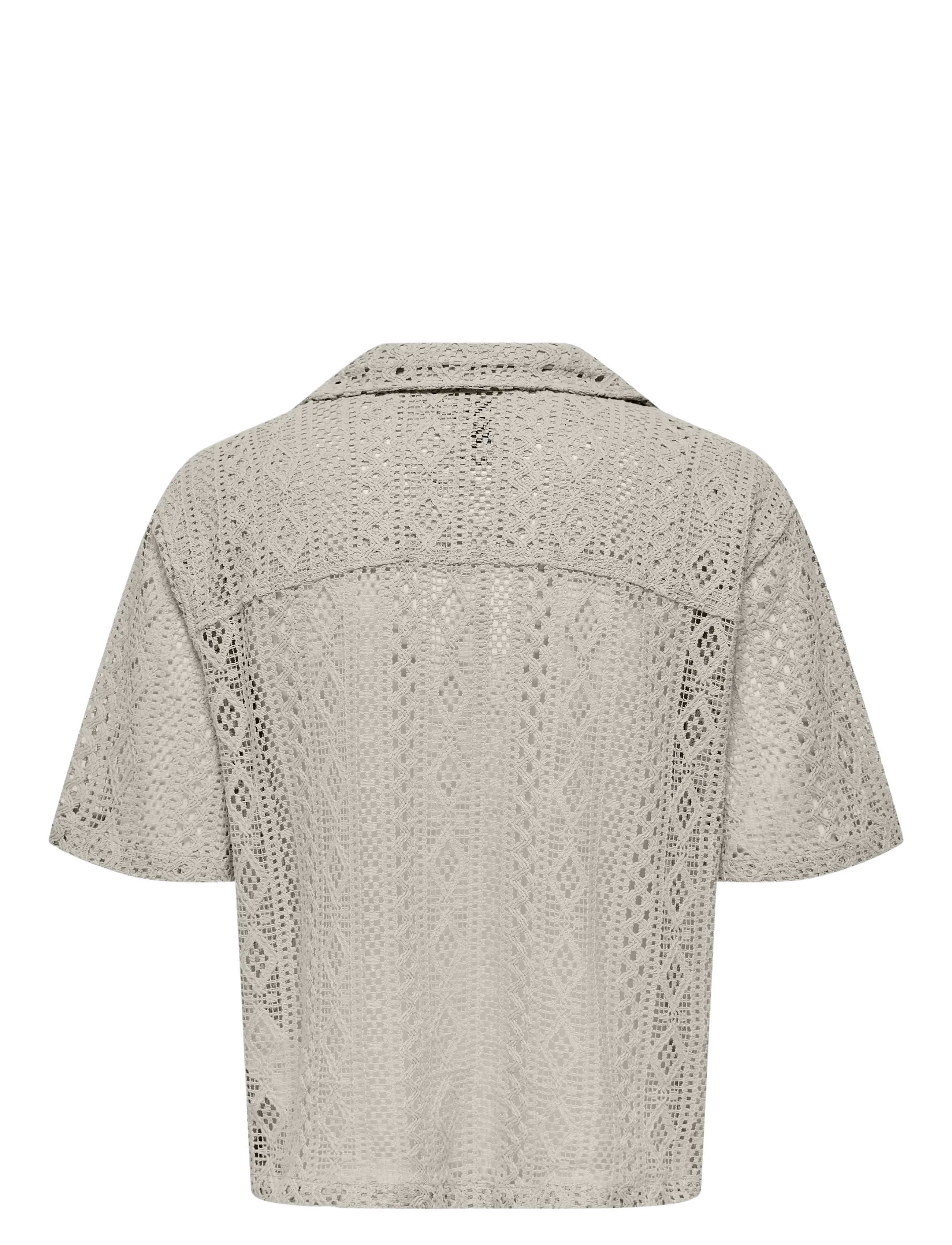 ONLY & SONS - ONSNOVAK RLX RESORT SS LACE SHIRT - chemises à manches courtes - moonstruck - 2