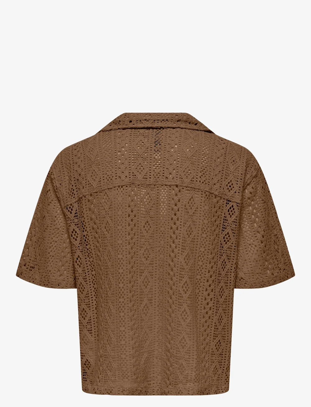 ONLY & SONS - ONSNOVAK RLX RESORT SS LACE SHIRT - kurzarmhemden - sepia - 1