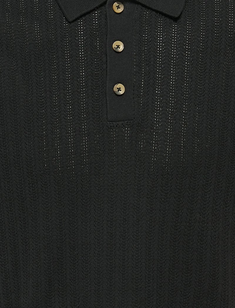 ONLY & SONS - ONSMOON REG 12 SS POLO KNIT NOOS - gestrickte polohemden - black - 2