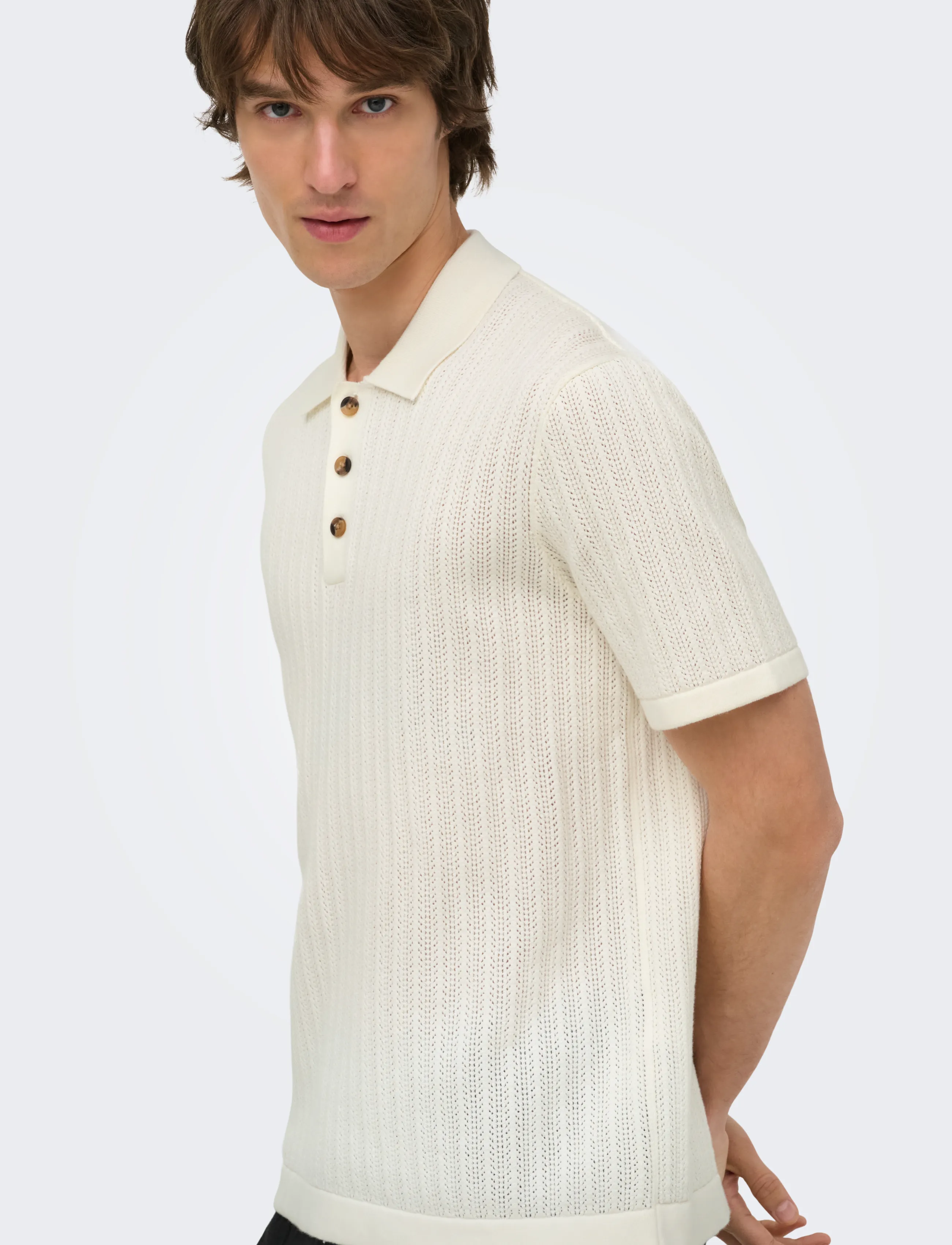 ONLY & SONS Onsmoon Reg 12 Ss Polo Knit Noos pikéer herr – bild 6