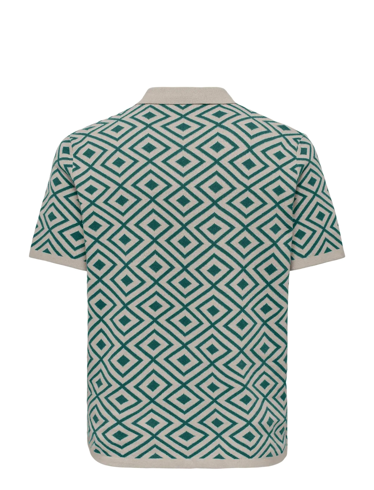 ONLY & SONS - ONSMIKE LIFE REG 12 SS JAQ SHIRT KNIT - lühikeste varrukatega särgid - silver lining - 1