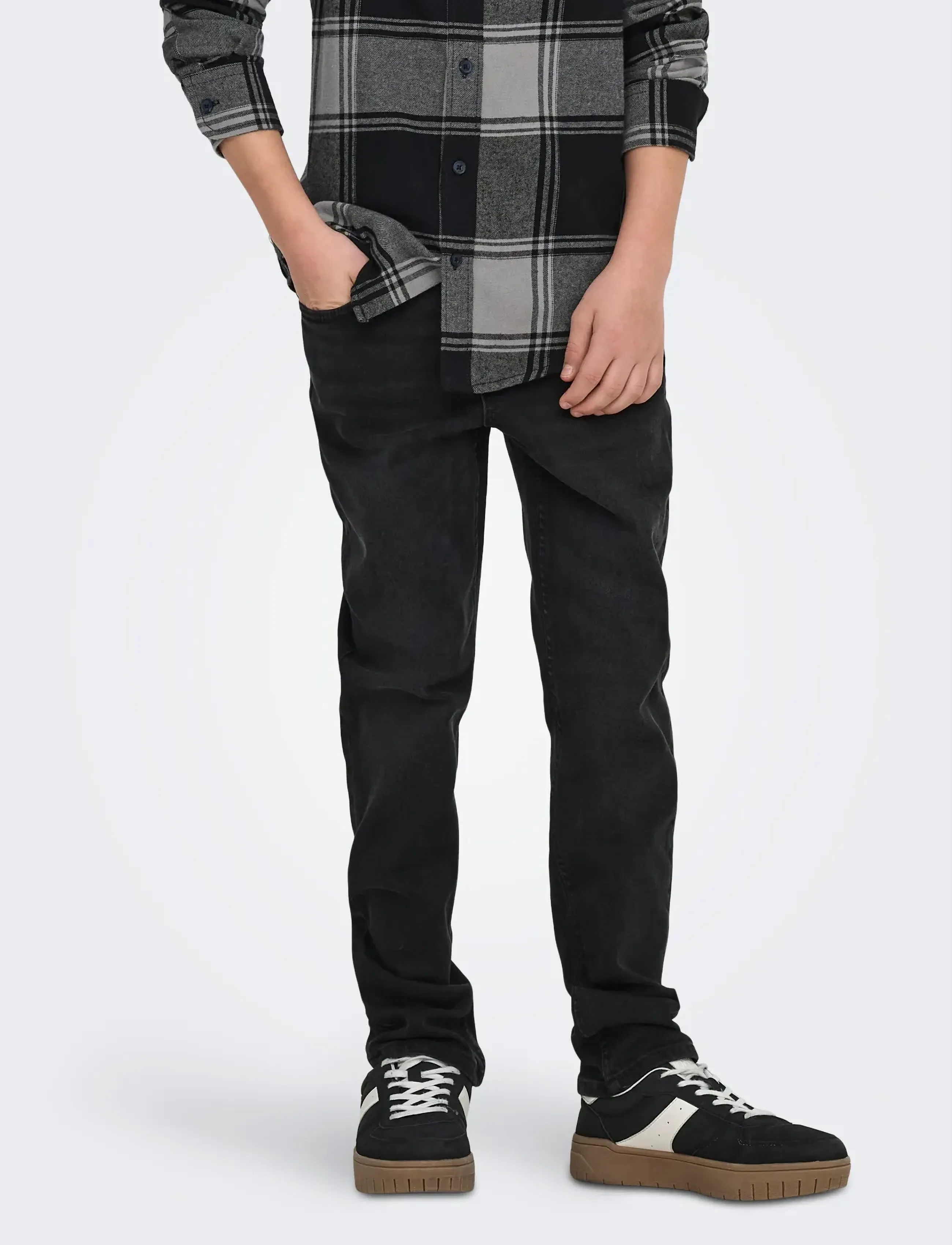 ONLY & SONS OSJWEFT REGULAR WB 2782 TAI DNM NOOS - Underdele - WASHED BLACK / grey