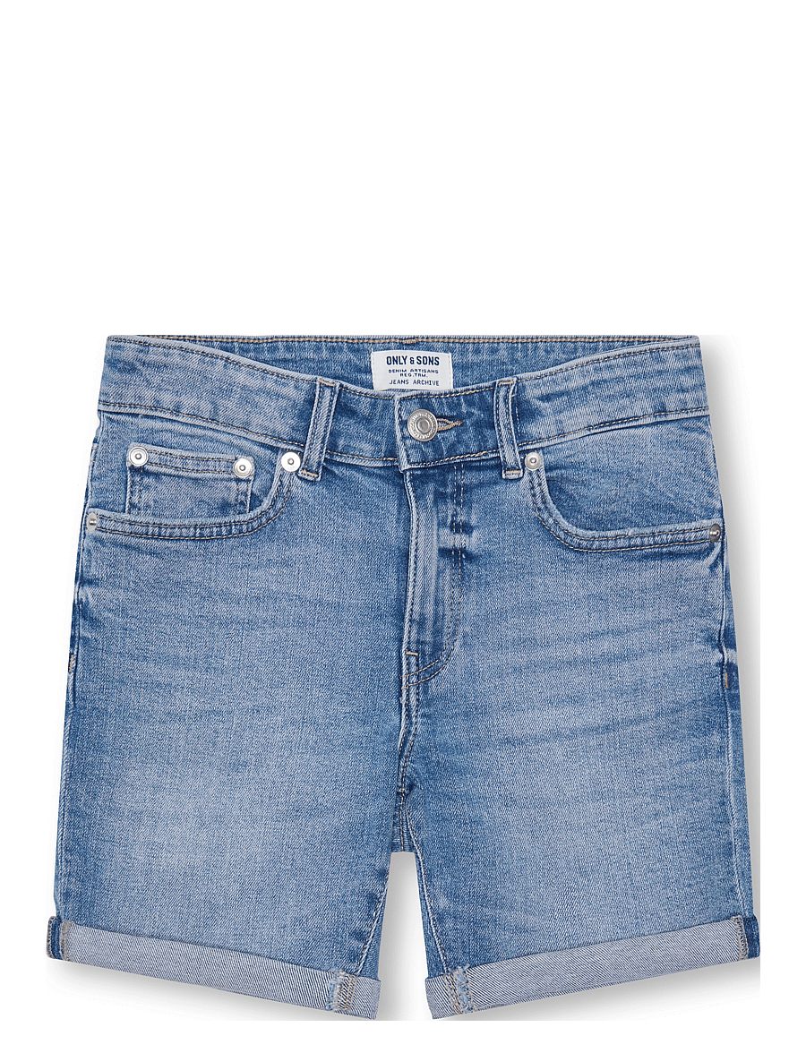 ONLY & SONS - OSJPLY MB 2792 PIM DNM SHORTS - jeansshorts - medium blue denim - 0