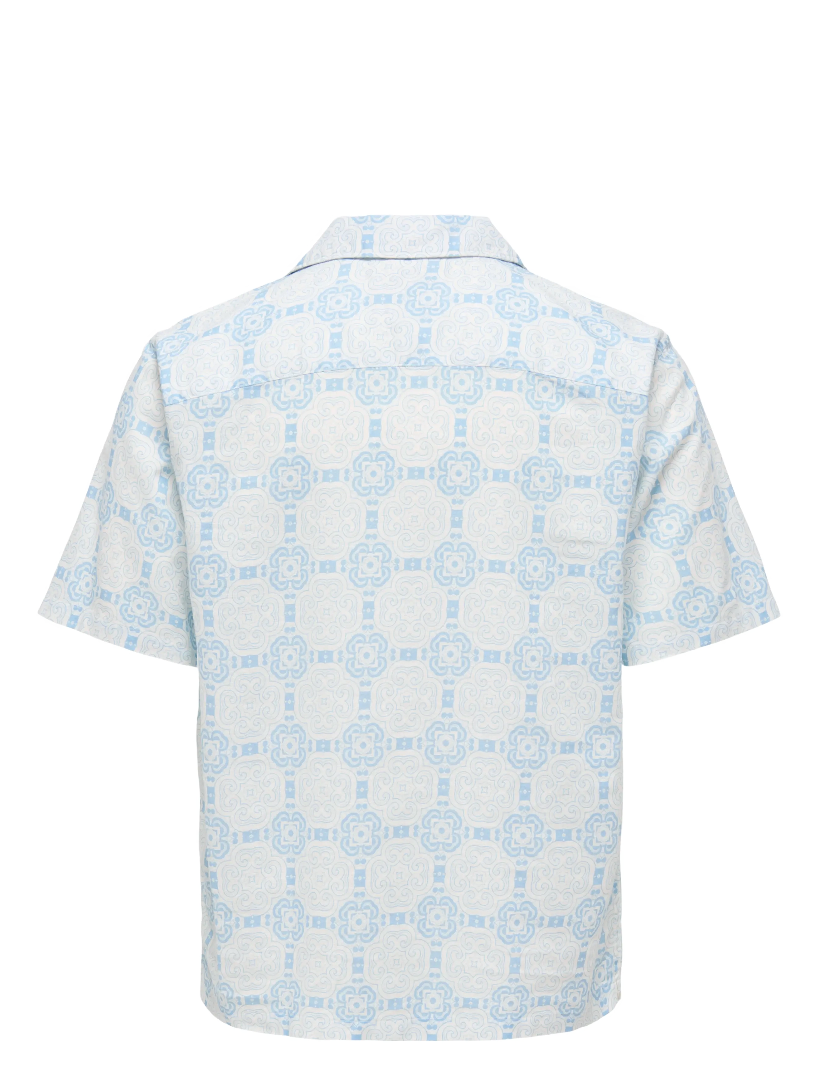 ONLY & SONS - ONSCAIDEN REG FIT AOP SHIRT - leinenhemden - glacier lake - 1