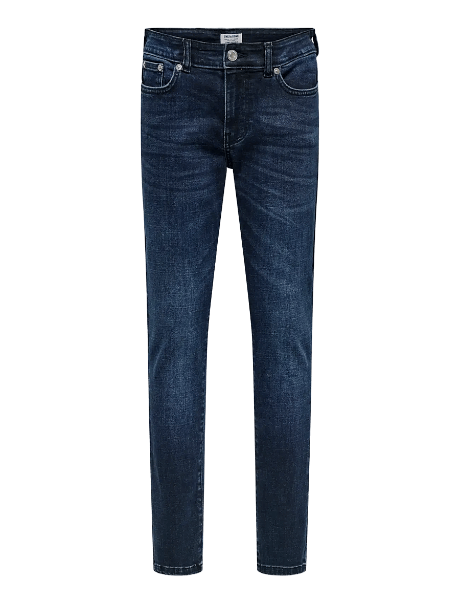 ONLY & SONS - OSJWEFT REGULAR BB 2842 TAI DNM NOOS - tavalised teksad - blue black denim - 1