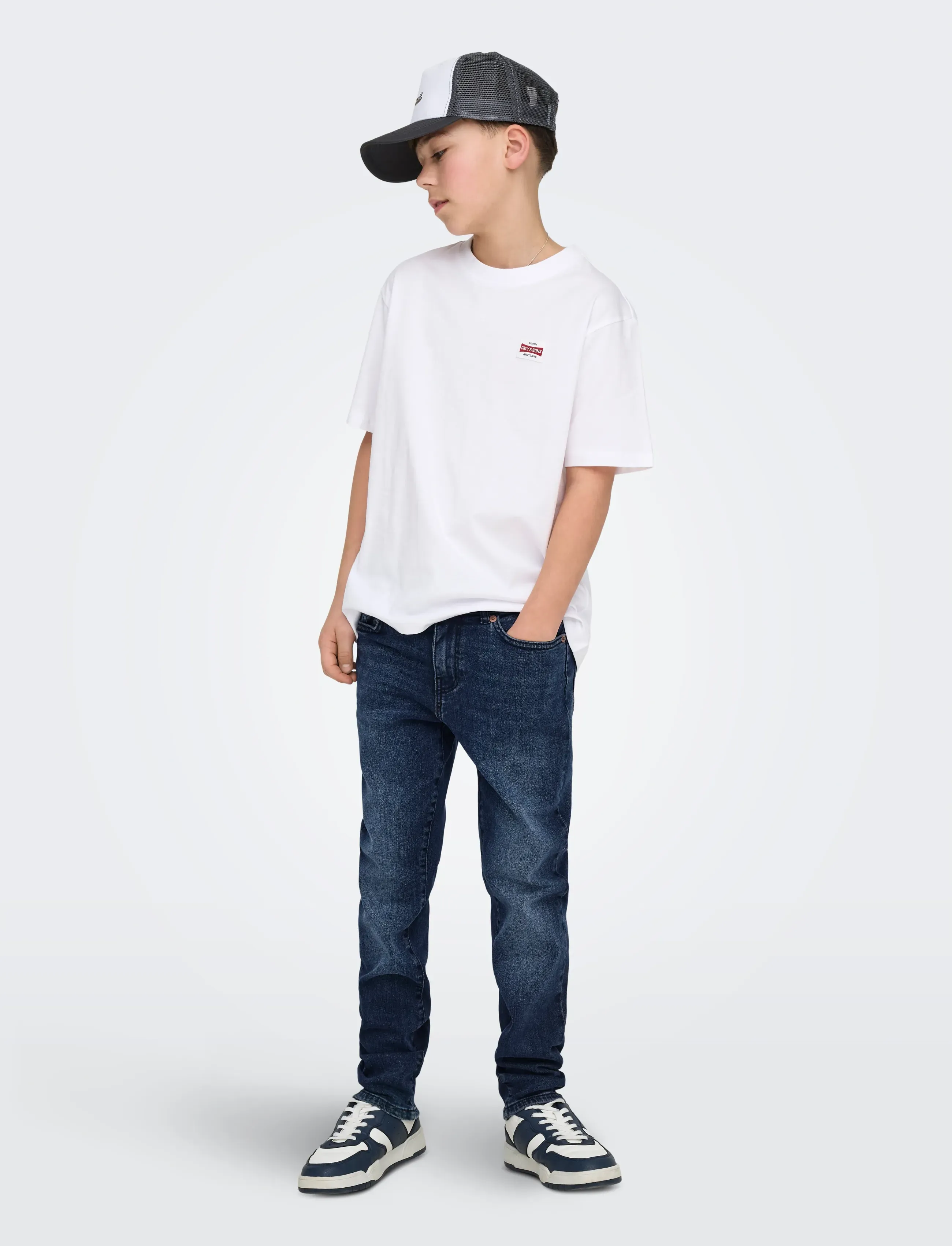 ONLY & SONS - OSJWEFT REGULAR BB 2842 TAI DNM NOOS - tavalised teksad - blue black denim - 4