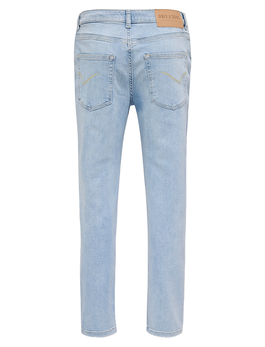 ONLY & SONS - OSJYOKE TAPERED JAX LB 2843 TAI DNM NOOS - alt kitsenevad teksad - light blue denim - 2