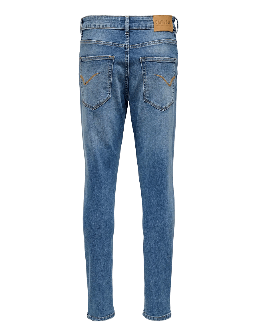 ONLY & SONS - OSJYOKE TAPERED JAX MB 2844 TAI DNM NOOS - tapered jeans - medium blue denim - 2
