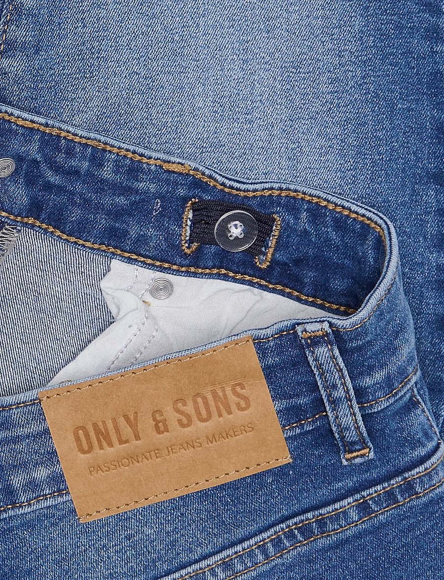 ONLY & SONS - OSJYOKE TAPERED JAX MB 2844 TAI DNM NOOS - tapered jeans - medium blue denim - 3