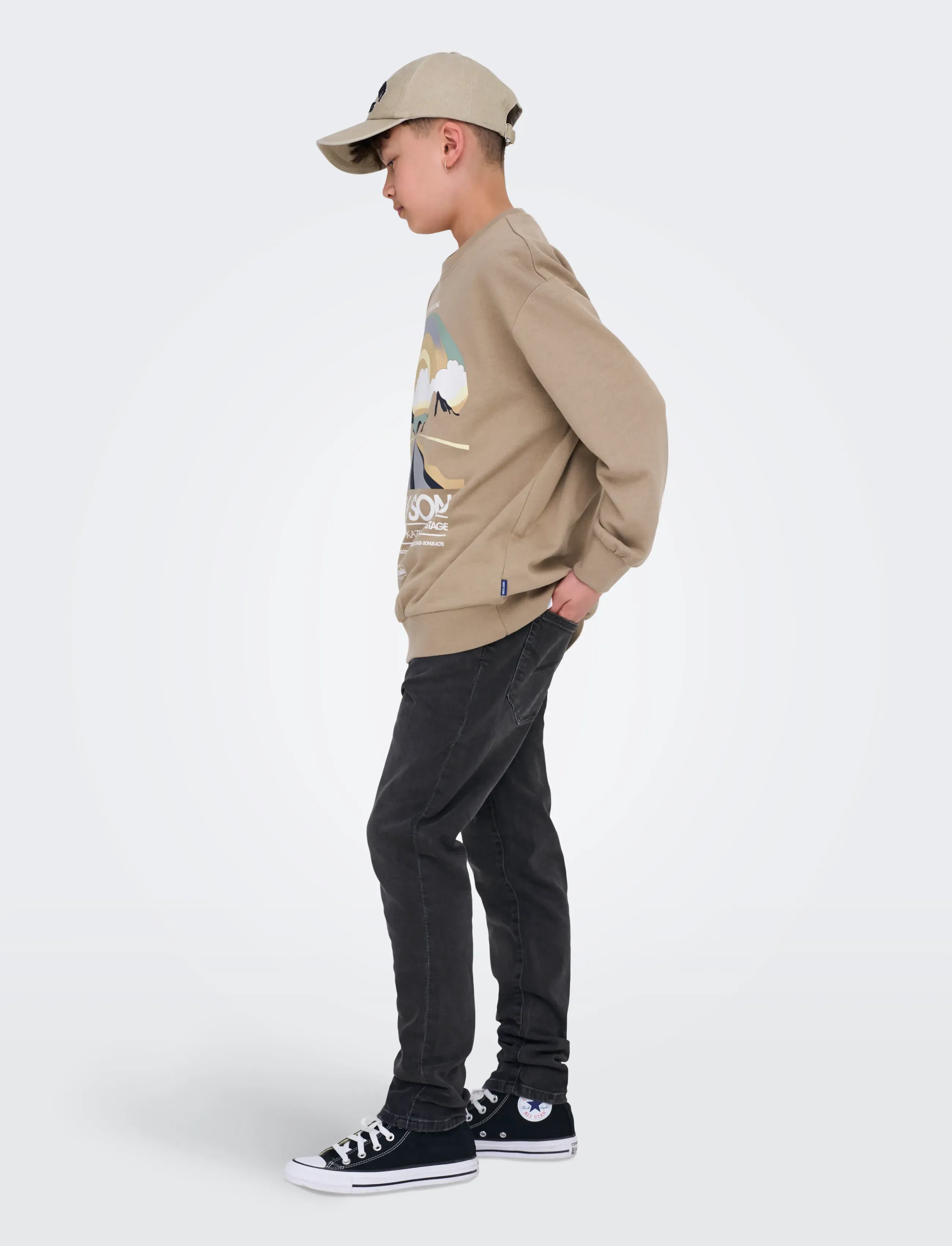 ONLY & SONS - OSJYOKE TAPERED JAX WB 2845 TAI DNM NOOS - tapered jeans - washed black - 3