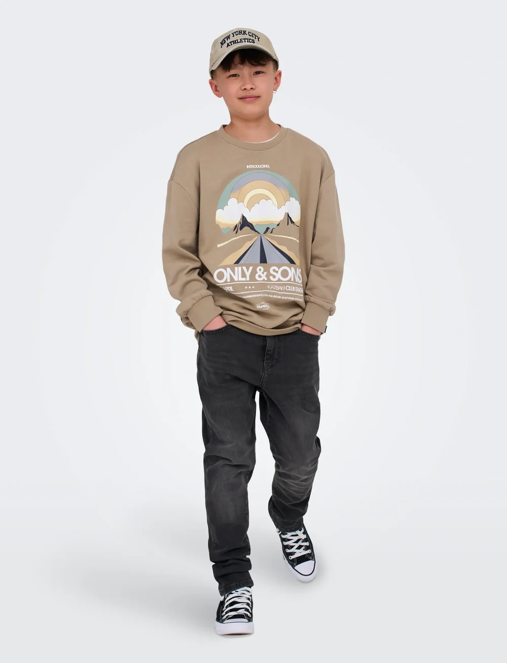 ONLY & SONS - OSJYOKE TAPERED JAX WB 2845 TAI DNM NOOS - tapered jeans - washed black - 4