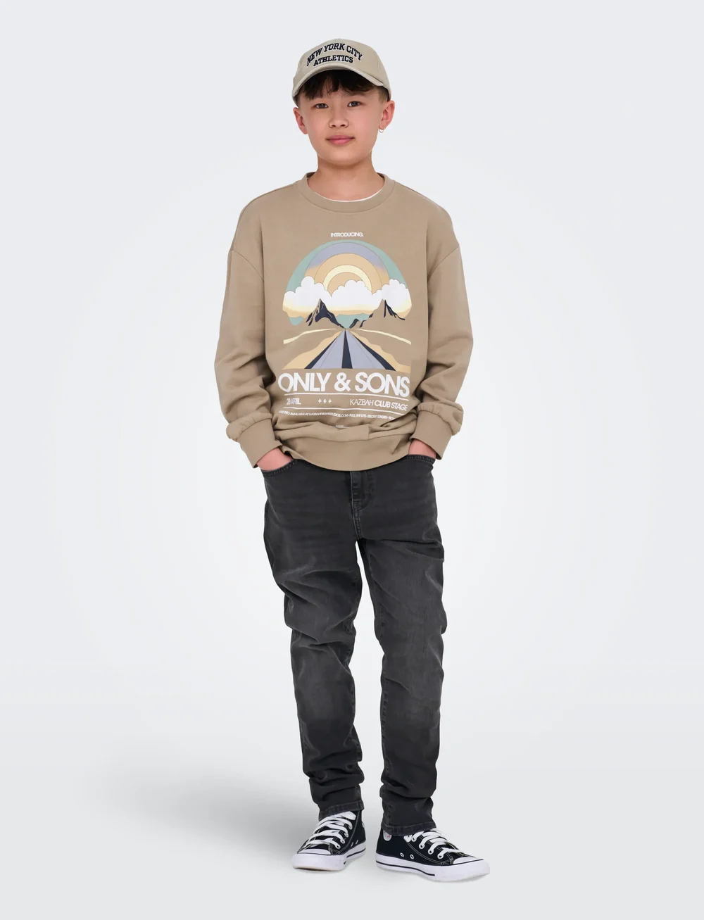 ONLY & SONS - OSJYOKE TAPERED JAX WB 2845 TAI DNM NOOS - tapered jeans - washed black - 5