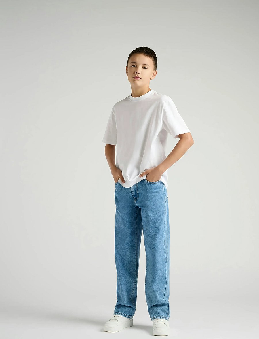 ONLY & SONS - OSJFADE LOOSE LB 2872 PIM DNM NOOS - platėjantys apačioje - light blue denim - 4
