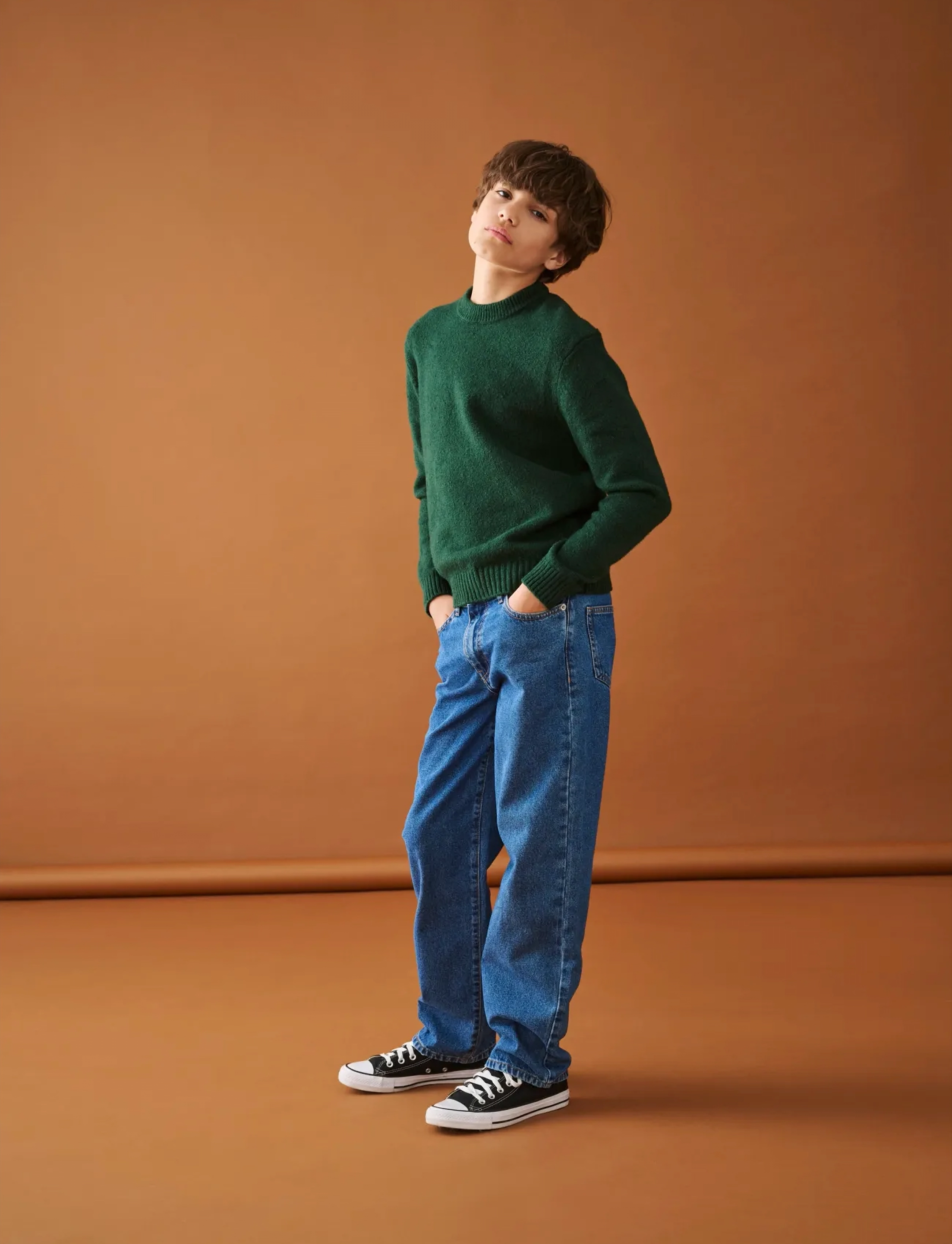 ONLY & SONS - OSJFADE LOOSE MB 2873 PIM DNM NOOS - rúmar gallabuxur - medium blue denim - 0
