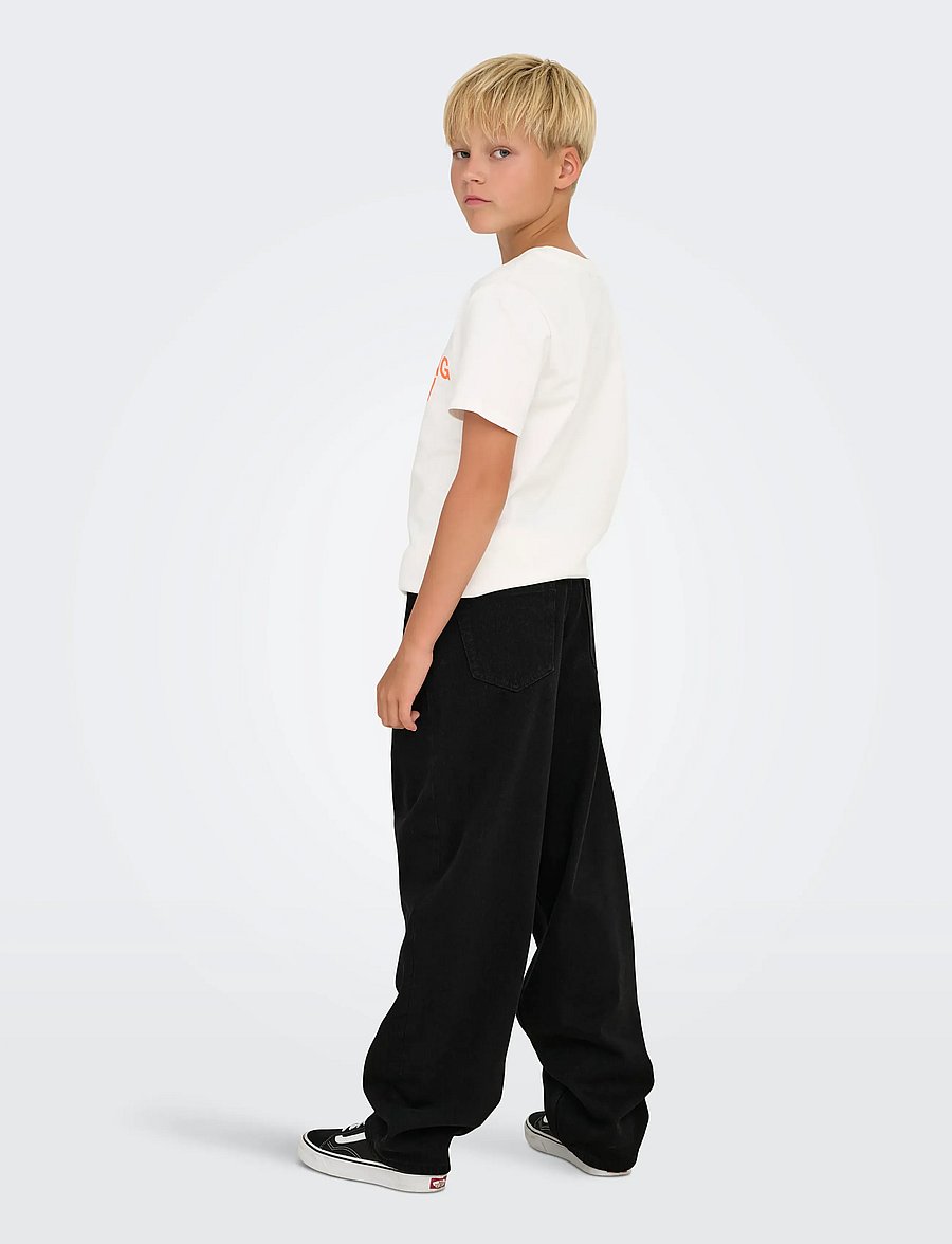 ONLY & SONS - OSJFADE LOOSE BLACK 2874 PIM DNM NOOS - alt laienevad teksad - black denim - 3