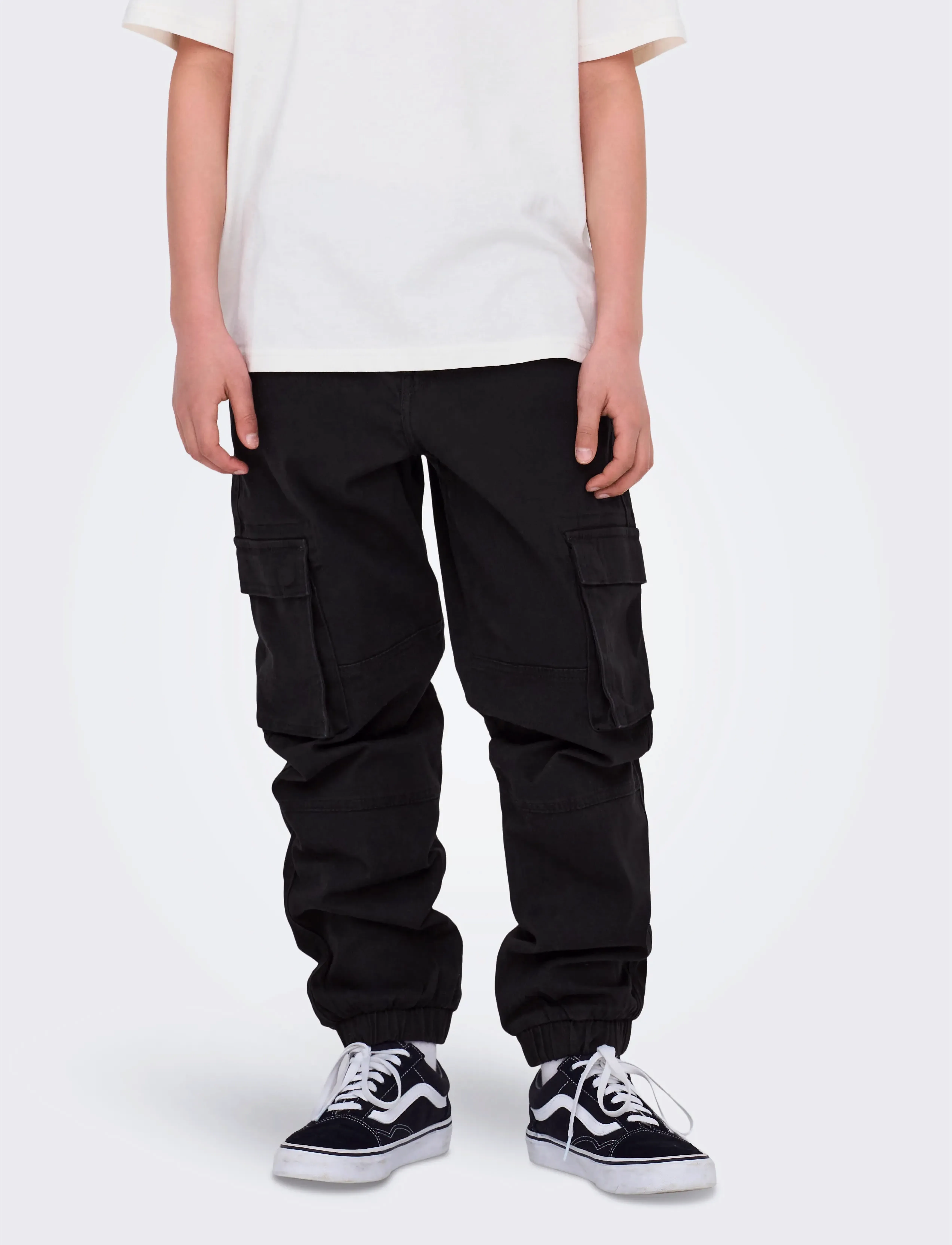 ONLY & SONS Osjcam Stage Cargo Cuff Life Noos, 122, Black, Underdele > Cargo Pants, Børn