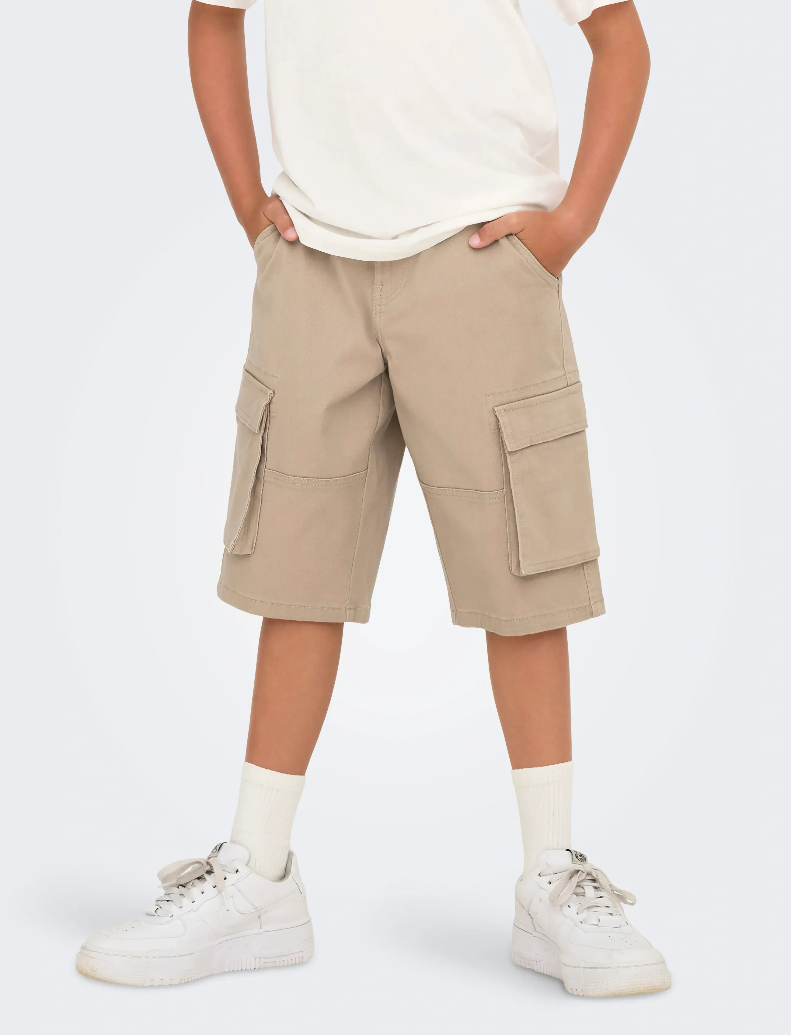 ONLY & SONS Osjcam Stage Cargo Shorts Life Pnt, Børn, Cargo Shorts, Beige, Str: 164