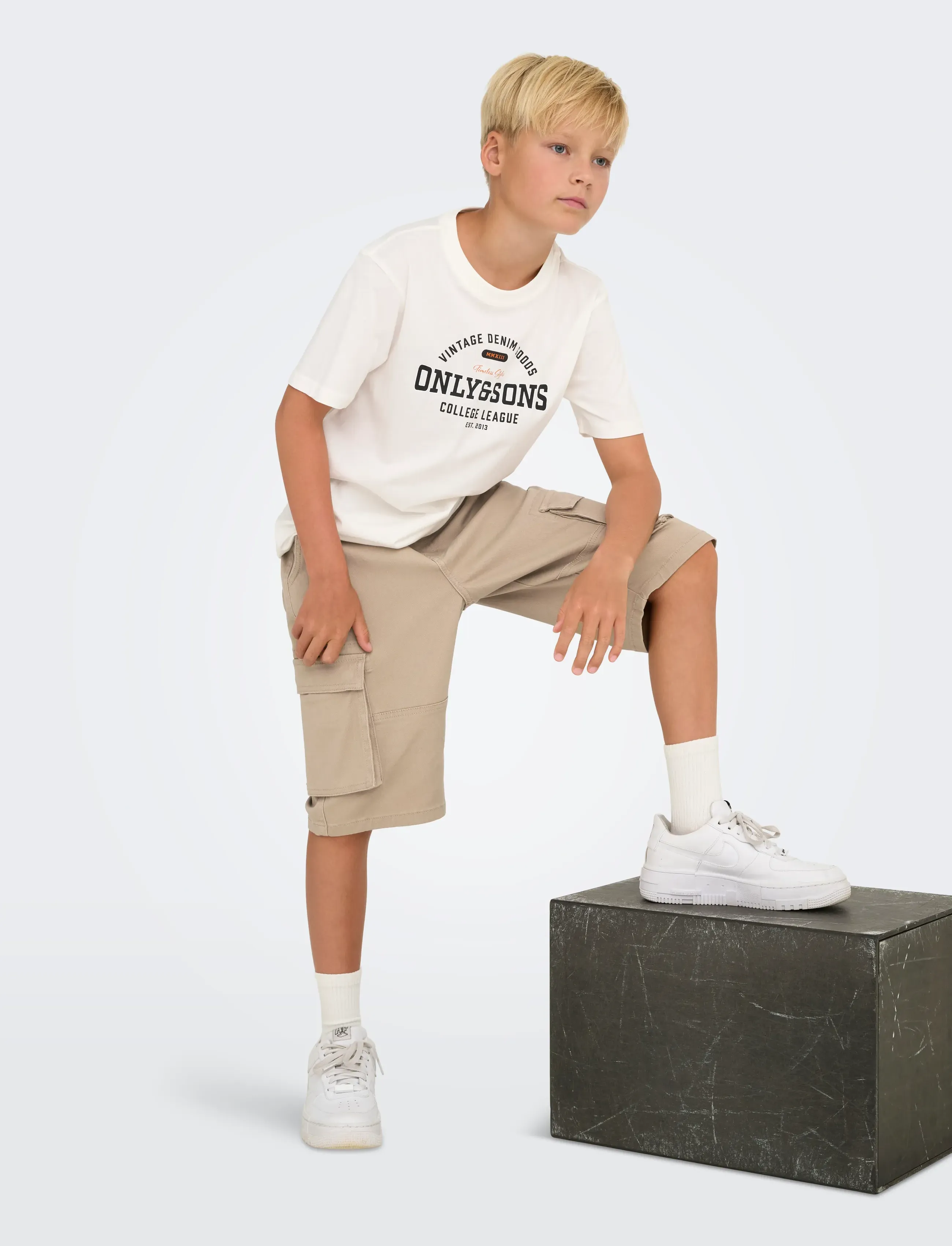 ONLY & SONS - OSJCAM STAGE CARGO SHORTS LIFE PNT - lühikesed kargopüksid - chinchilla - 5