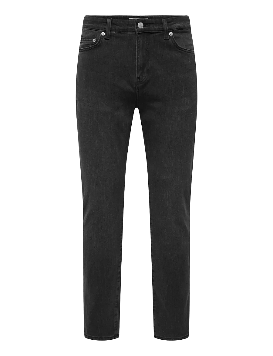 ONLY & SONS - ONSROPE SLIM TAPERED BOX DNM PIM ENT - tapered jeans - washed black - 0