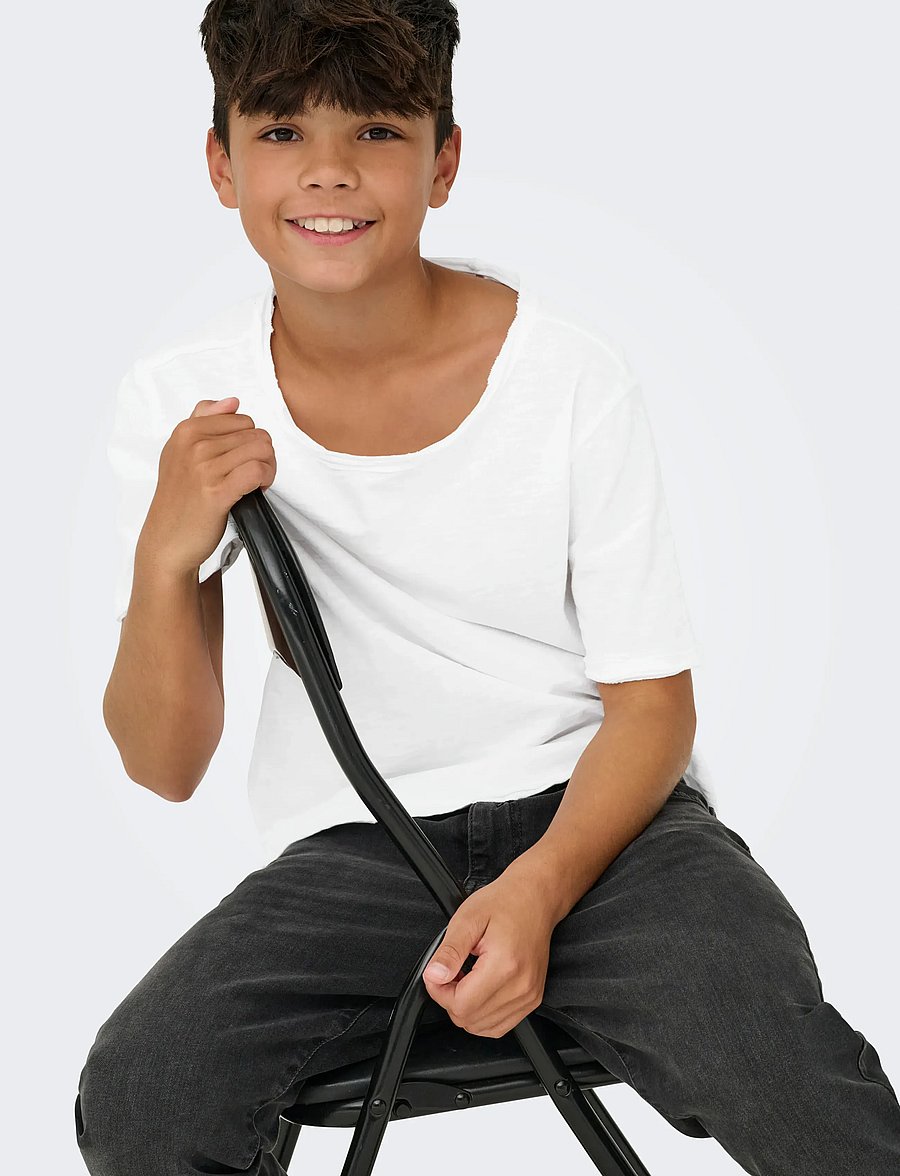 ONLY & SONS - OSJBENNE LONGY SS TEE JRS NOOS - kurzärmelige - bright white - 4