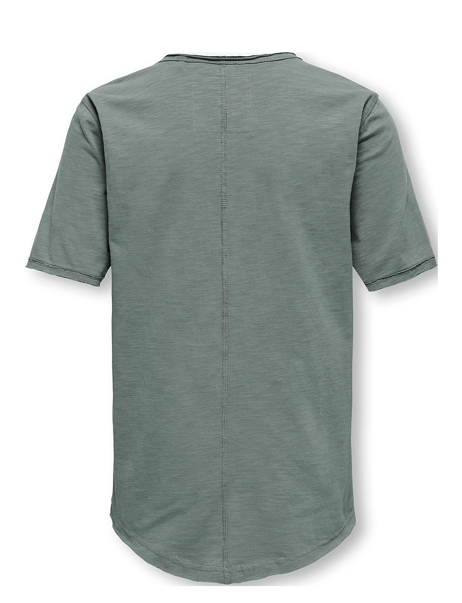 ONLY & SONS - OSJBENNE LONGY SS TEE JRS NOOS - kortärmade t-shirts - castor gray - 2