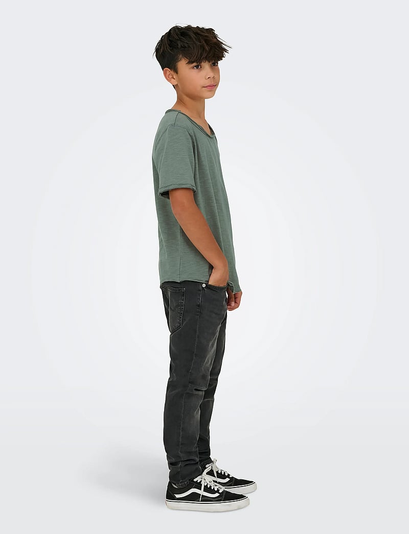 ONLY & SONS - OSJBENNE LONGY SS TEE JRS NOOS - kortærmede t-shirts - castor gray - 4
