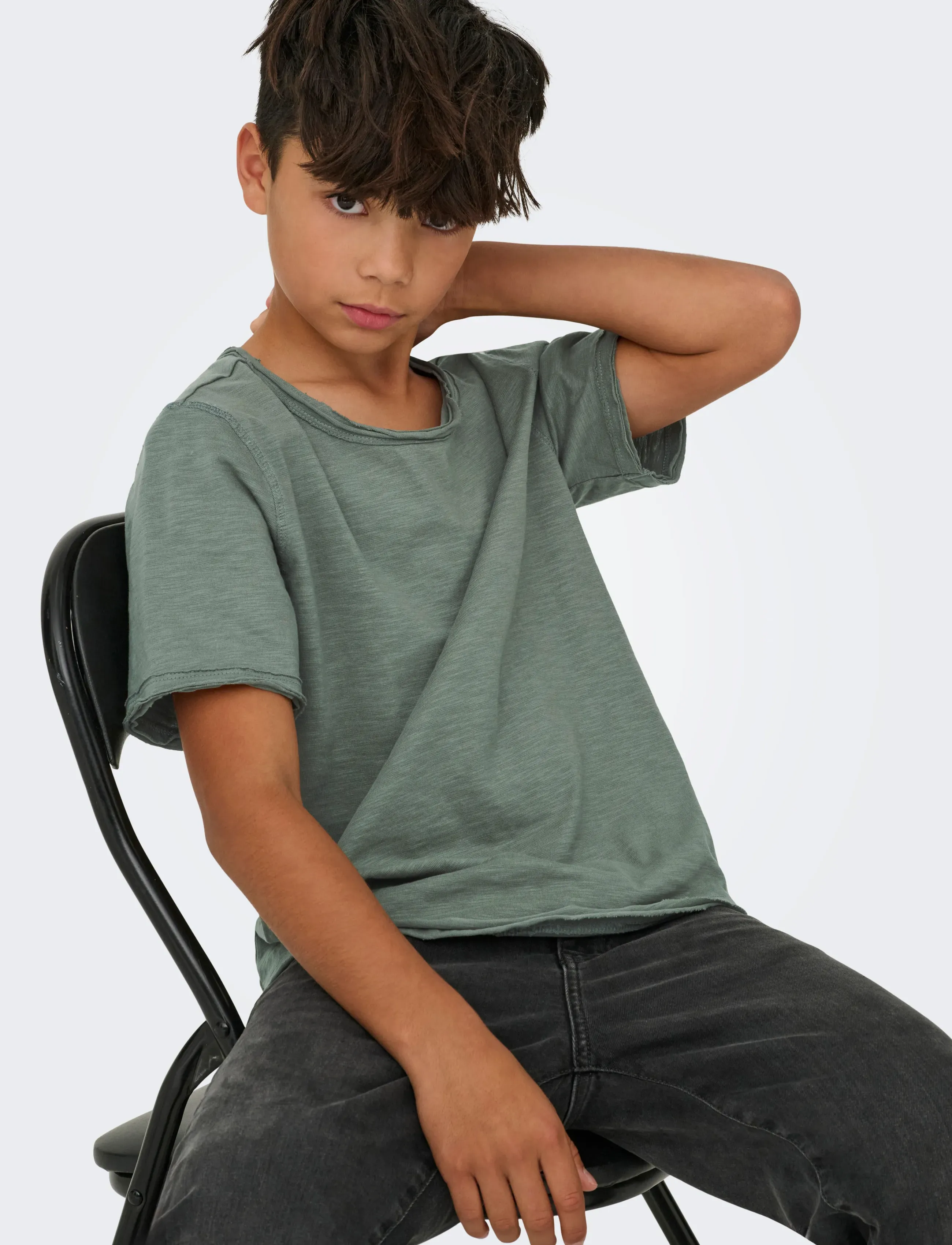 ONLY & SONS - OSJBENNE LONGY SS TEE JRS NOOS - short-sleeved t-shirts - castor gray - 5