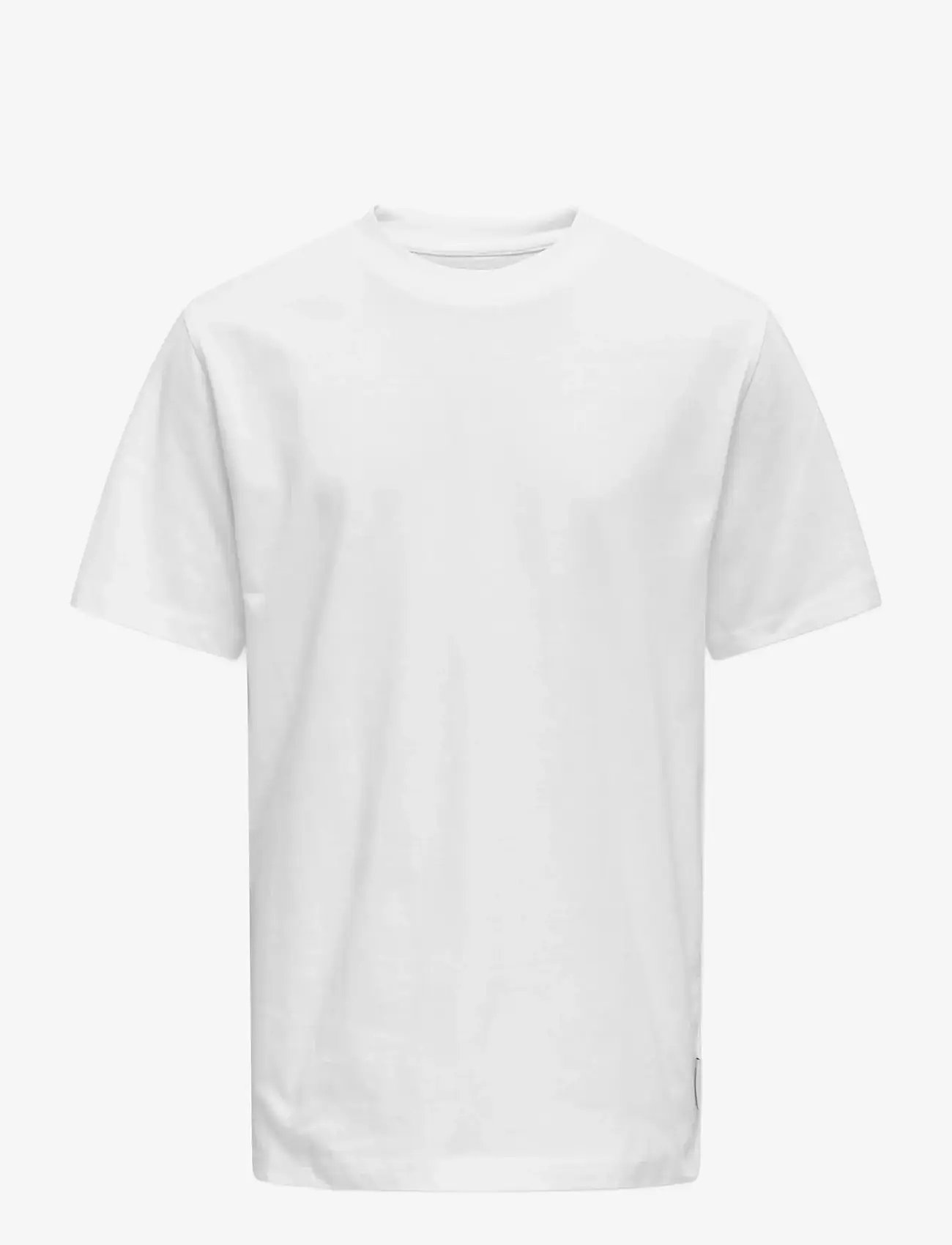 ONLY & SONS - OSJMAX LIFE SS STITCH TEE JRS NOOS - lühikeste varrukatega t-särgid - white - 0
