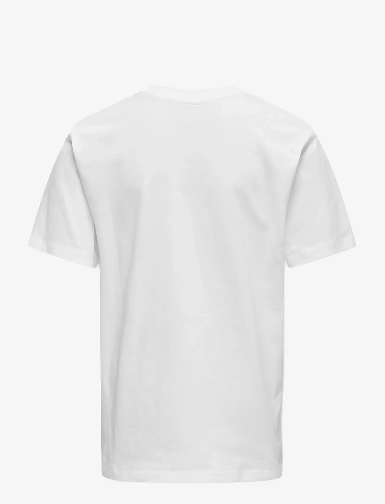 ONLY & SONS - OSJMAX LIFE SS STITCH TEE JRS NOOS - lühikeste varrukatega t-särgid - white - 1