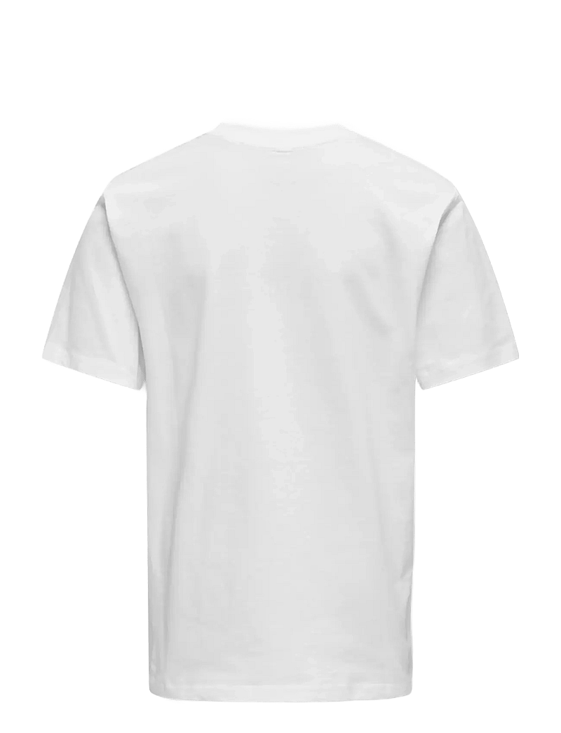 ONLY & SONS - OSJMAX LIFE SS STITCH TEE JRS NOOS - lühikeste varrukatega t-särgid - white - 1