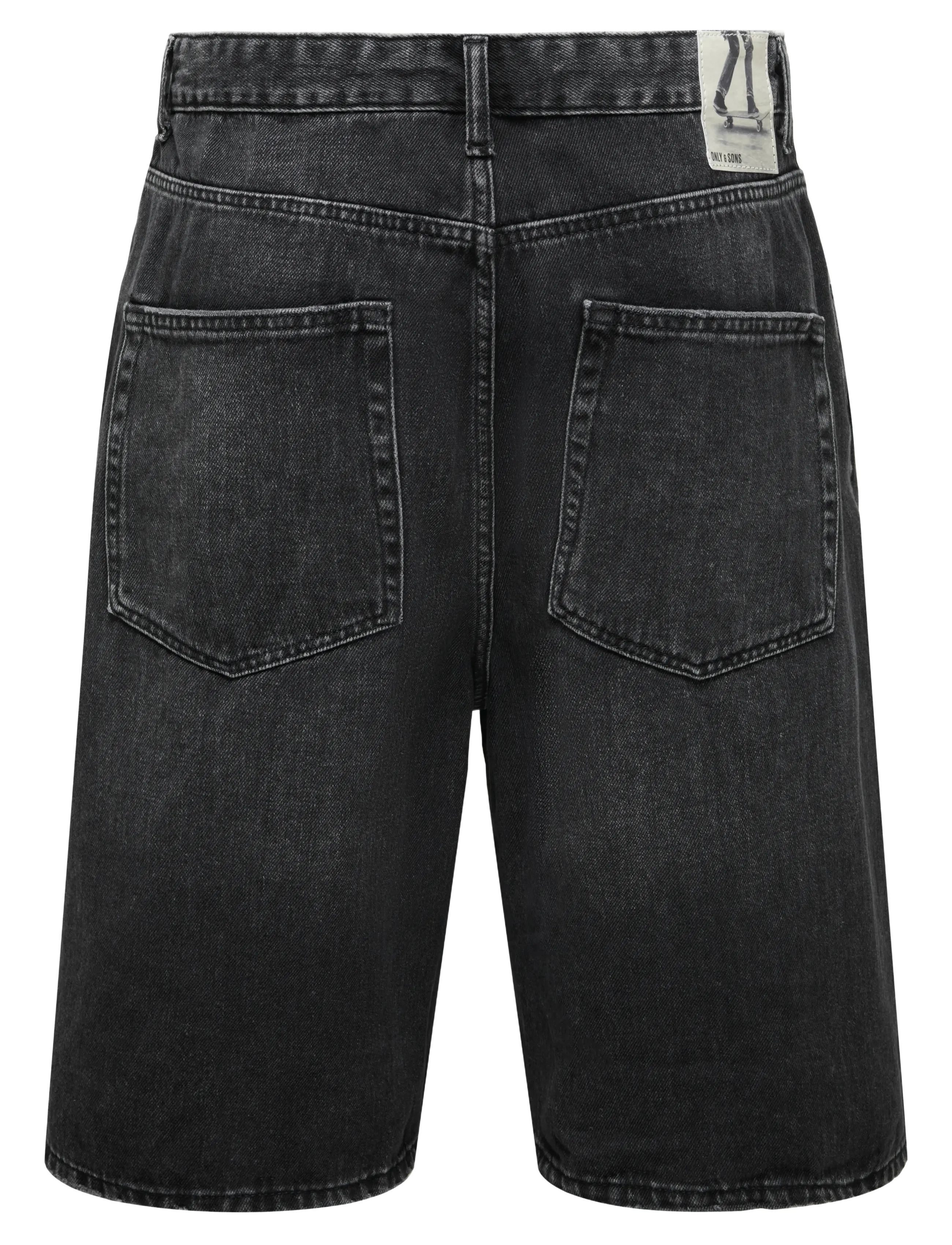 ONLY & SONS - ONSCARL BALL WB 2957 TAI DNM SHORTS NOOS - jeans shorts - washed black - 2