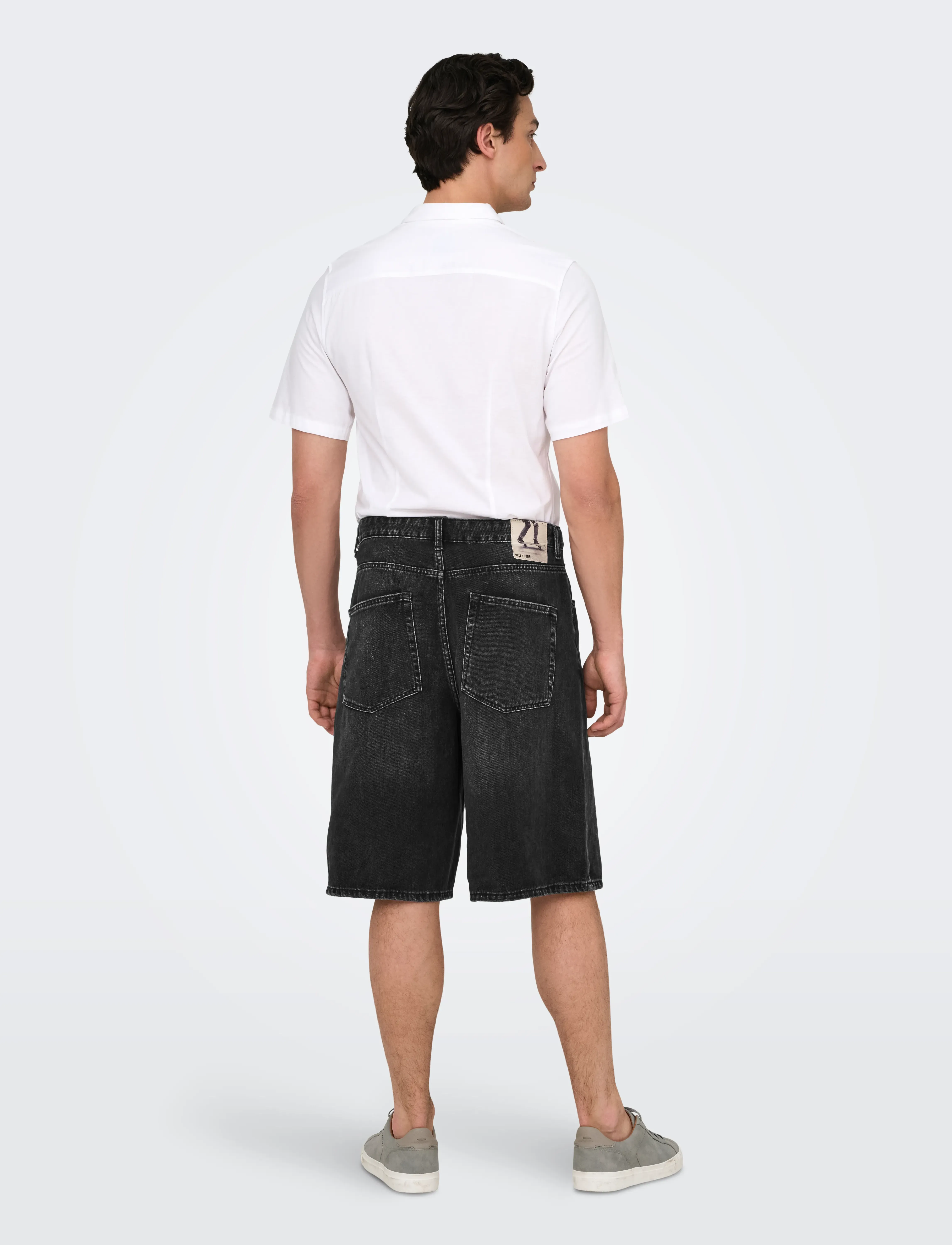 ONLY & SONS - ONSCARL BALL WB 2957 TAI DNM SHORTS NOOS - jeans shorts - washed black - 3
