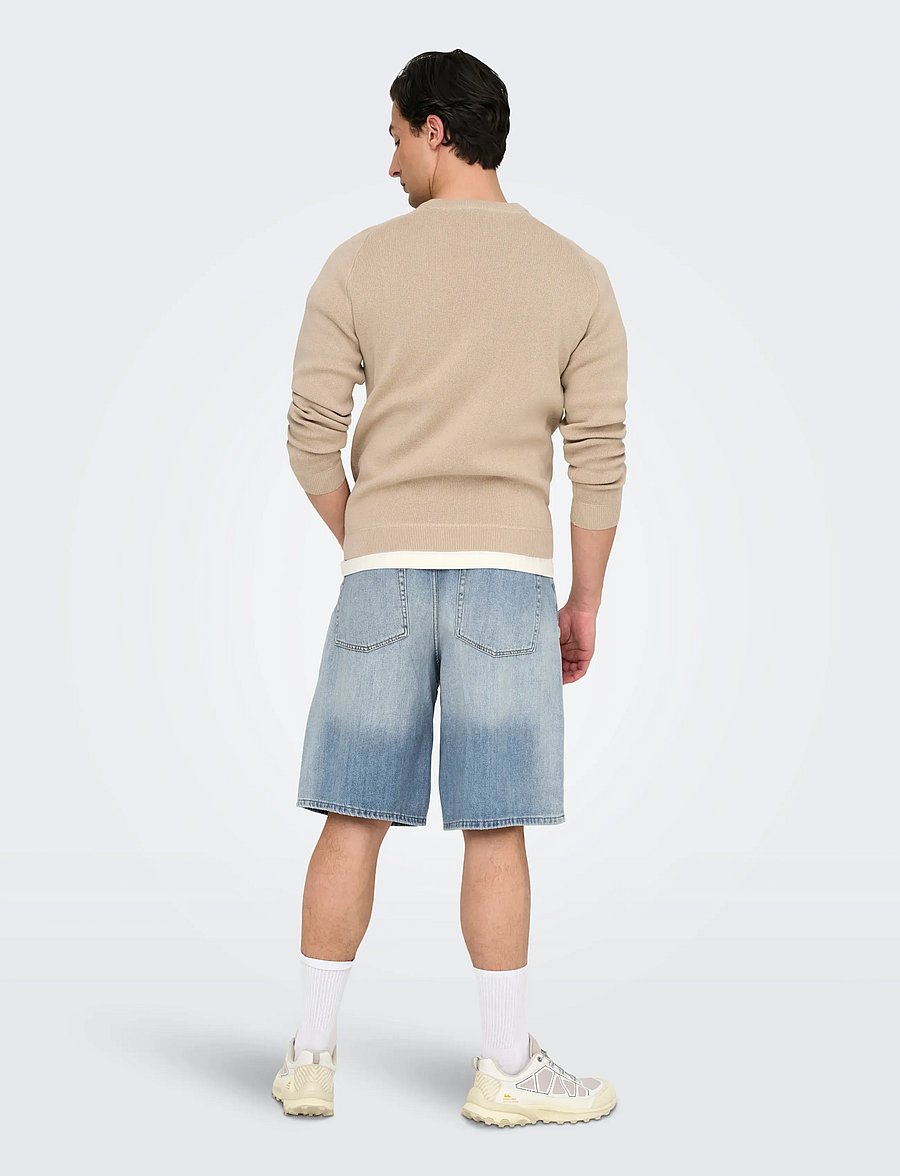 ONLY & SONS - ONSCARL BALL LB 2958 TAI DNM SHORTS NOOS - jorts - light blue denim - 3