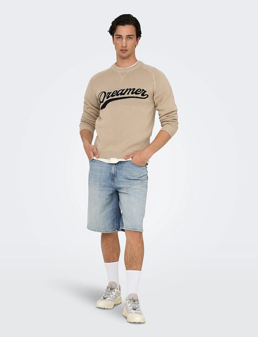 ONLY & SONS - ONSCARL BALL LB 2958 TAI DNM SHORTS NOOS - jorts - light blue denim - 4