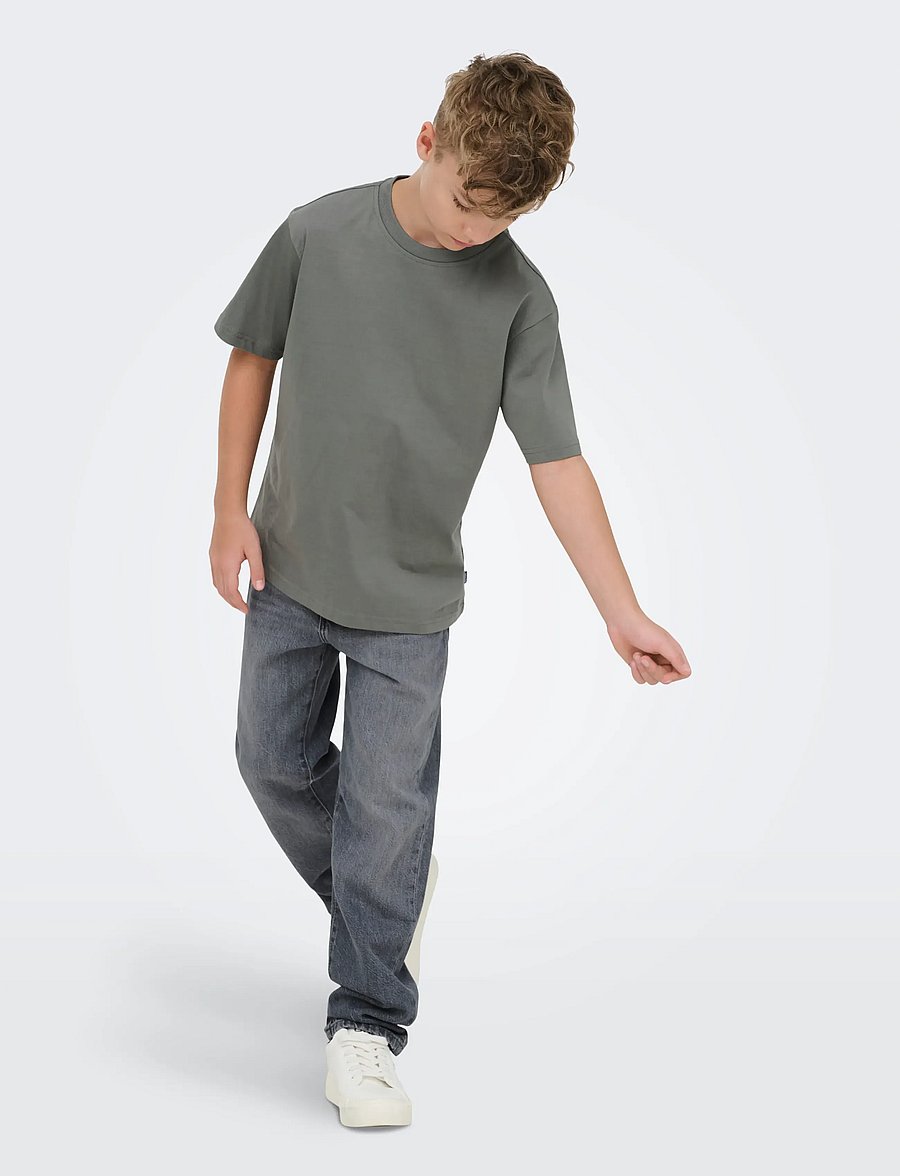 ONLY & SONS - OSJFRED LIFE RLX SS TEE JRS NOOS - kurzärmelige - castor gray - 4