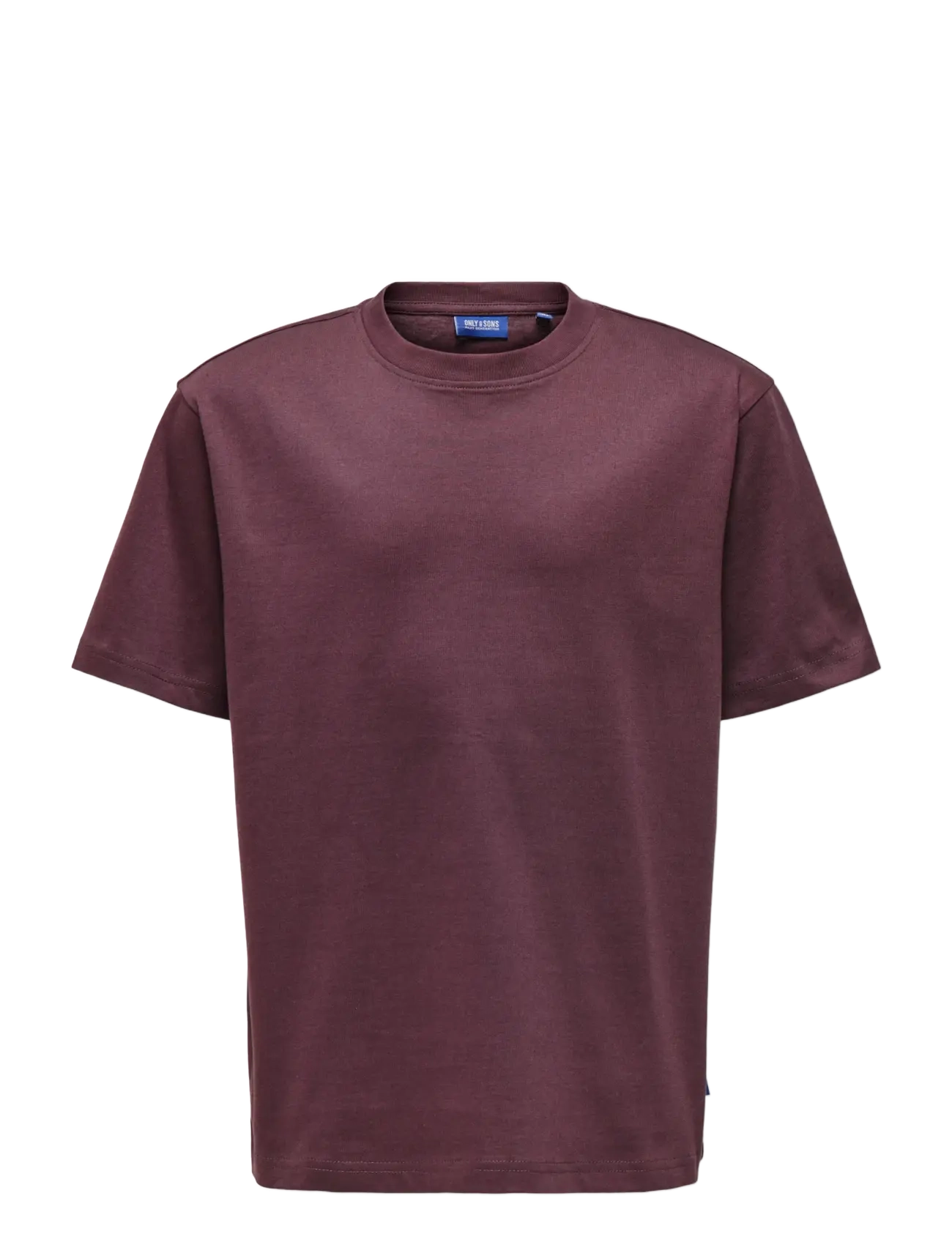 ONLY & SONS OSJFRED LIFE RLX SS TEE JRS NOOS - Short-sleeved t-shirts - HUCKLEBERRY / burgundy