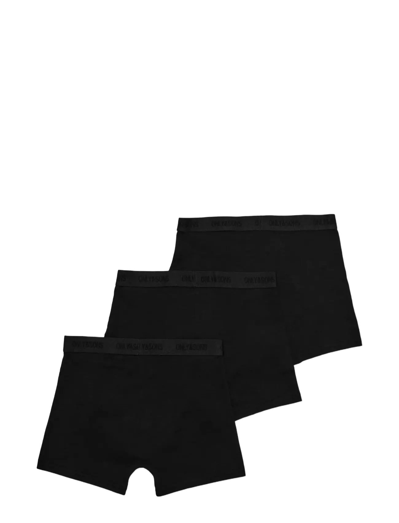 ONLY & SONS - OSJFITZ SOLID BLACK BOXER 3PK. ACC NOOS - underbukser - black - 1