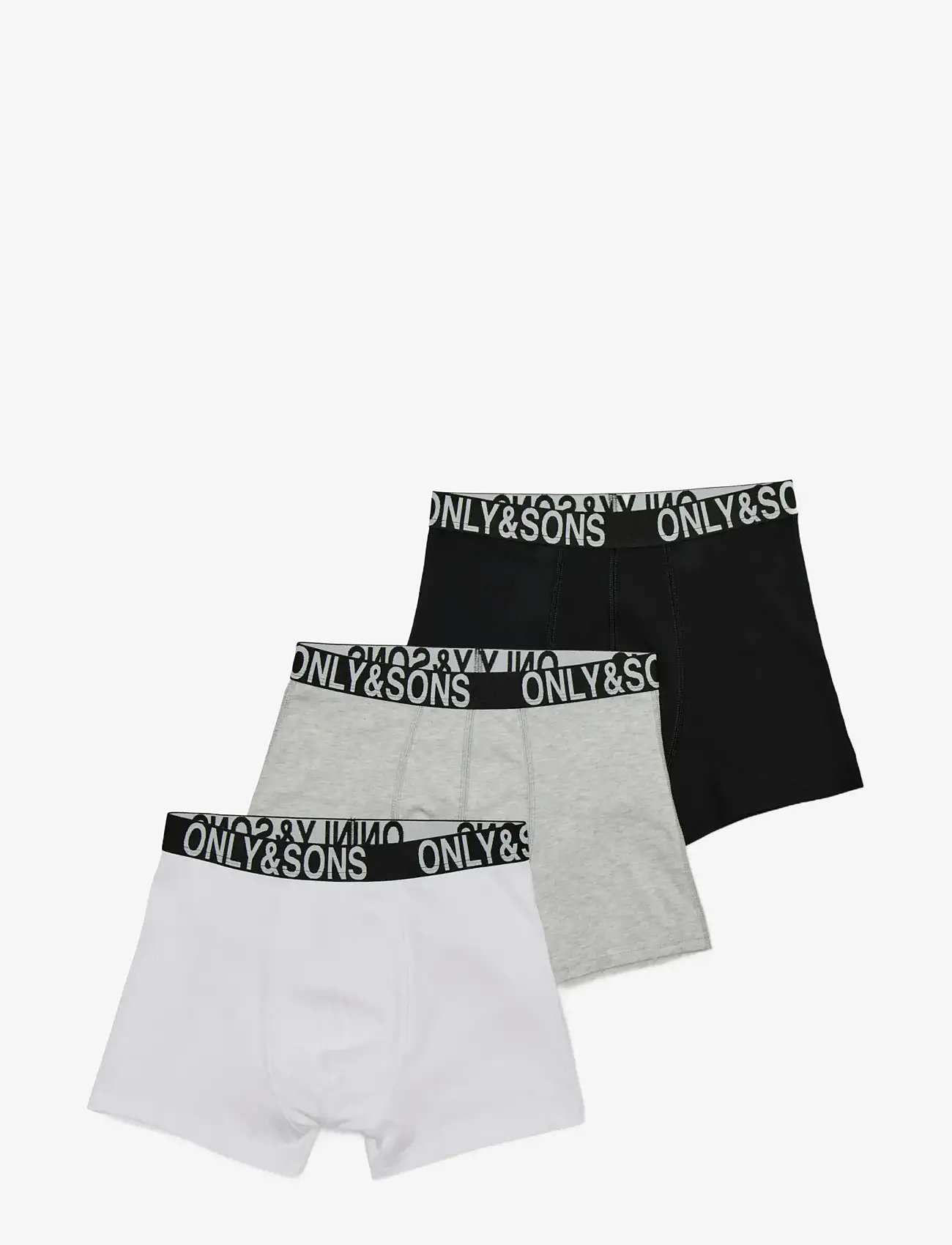 ONLY & SONS - OSJFITZ WB BOLD LOGO BOXER 3PK. ACC NOOS - unterhosen - black - 0