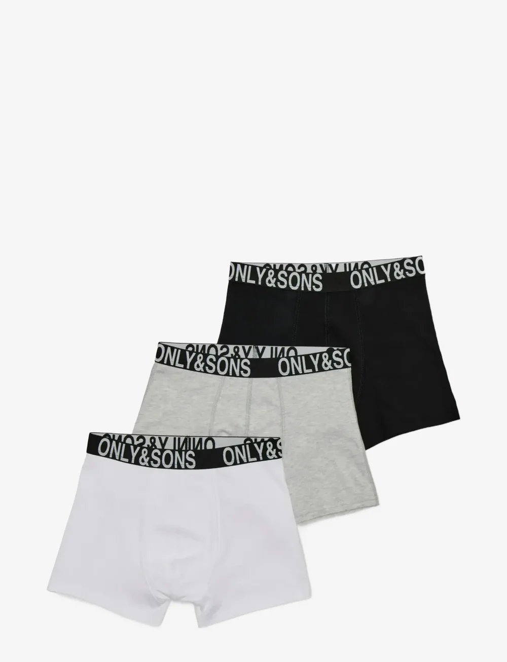 ONLY & SONS - OSJFITZ WB BOLD LOGO BOXER 3PK. ACC NOOS - unterhosen - black - 0