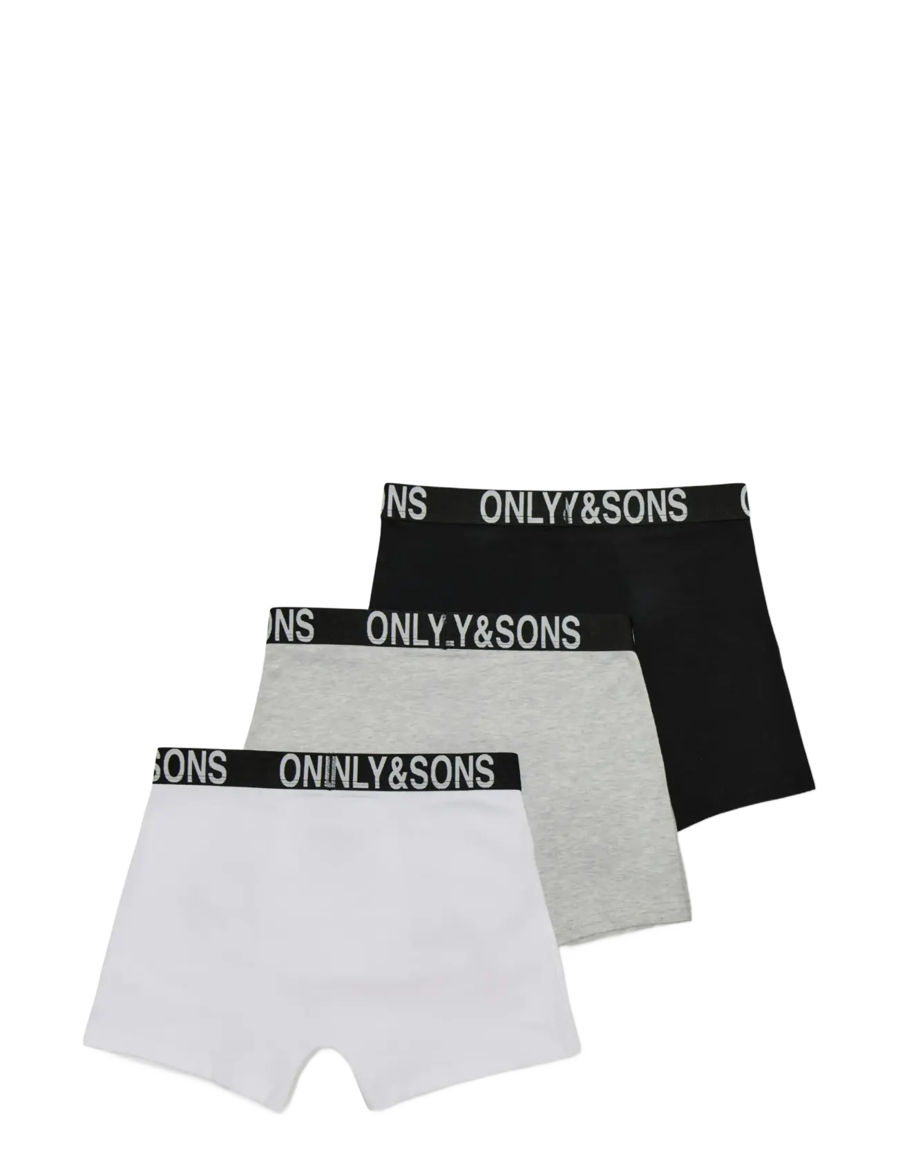 ONLY & SONS - OSJFITZ WB BOLD LOGO BOXER 3PK. ACC NOOS - nærbuxur - black - 1
