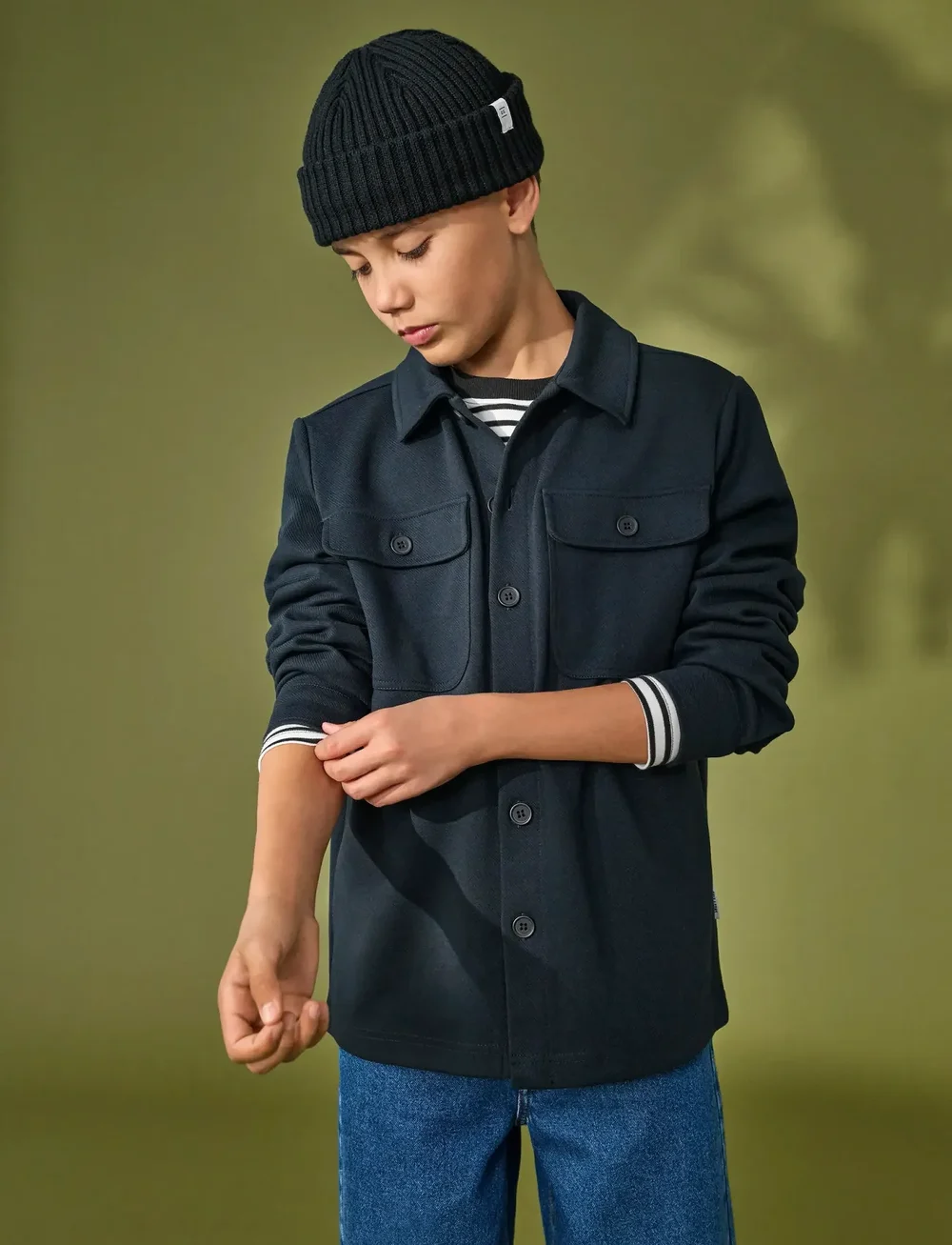 ONLY & SONS - OSJNEW KODYL OVERSHIRT SWEAT SWT NOOS - pealissärgid - dark navy - 0