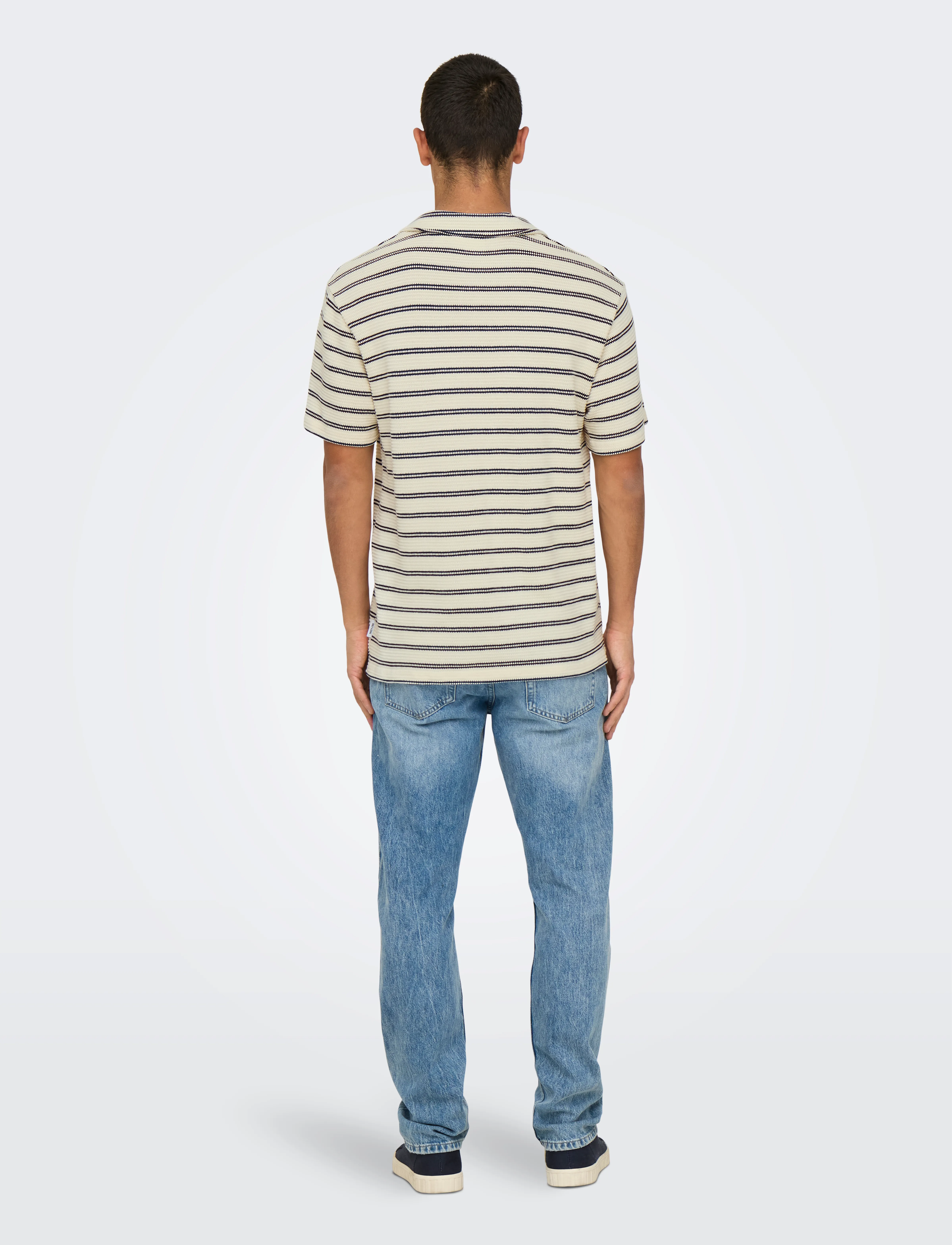 ONLY & SONS - ONSIAN REG STRIPE STRUCT SS RESORT POLO - laveste priser - naval academy - 3