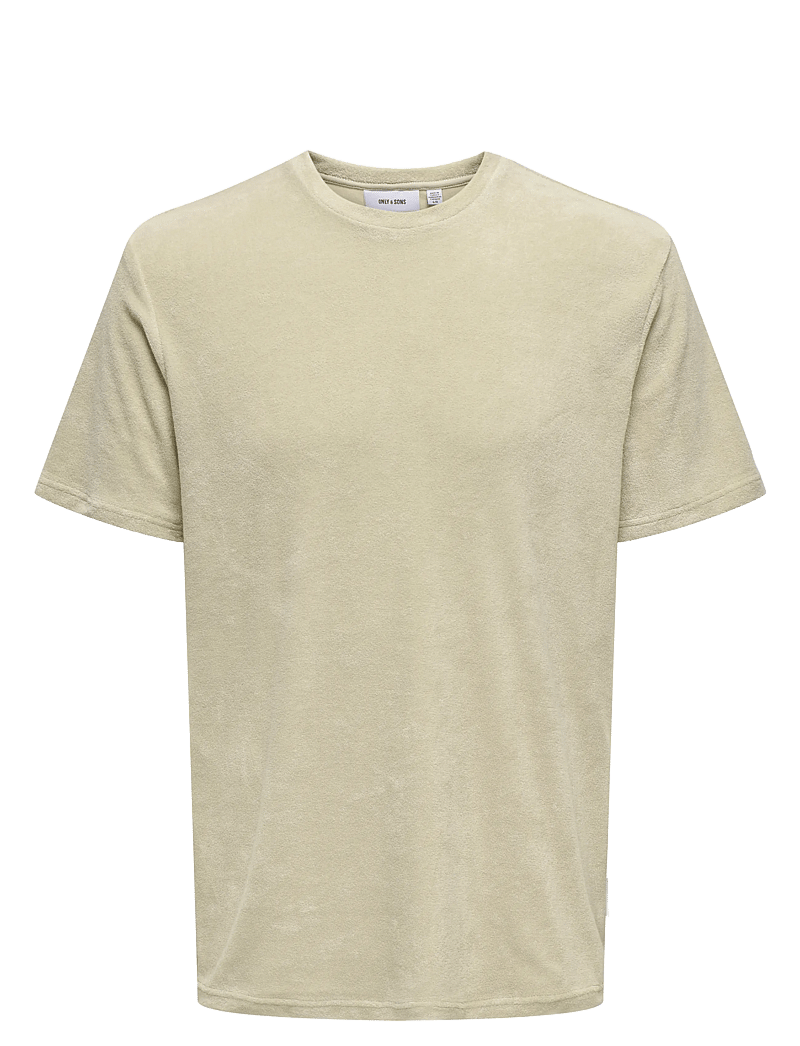 ONLY & SONS - ONSHELLAS REG FROTTE SS TEE - kurzärmelig - silver lining - 0