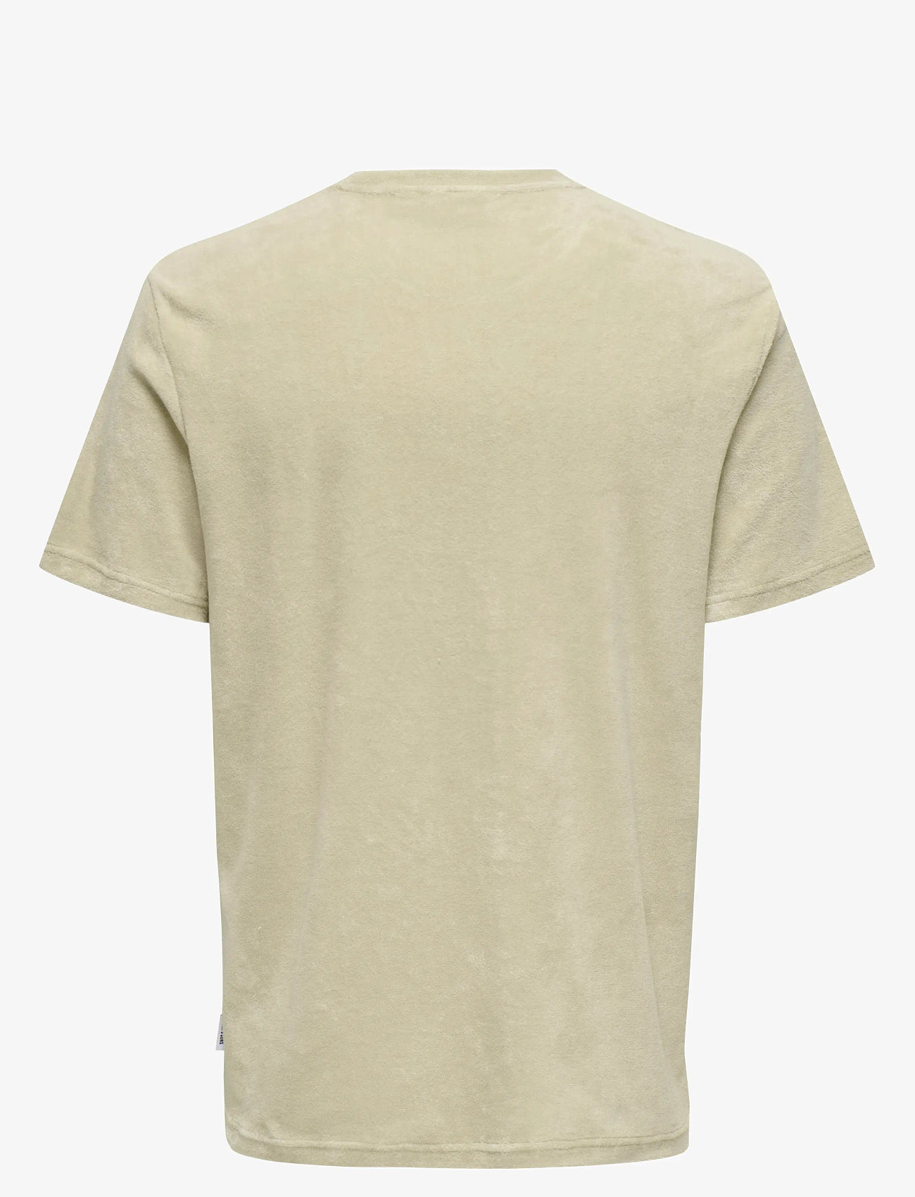 ONLY & SONS - ONSHELLAS REG FROTTE SS TEE - herbstliche kleidung - silver lining - 1